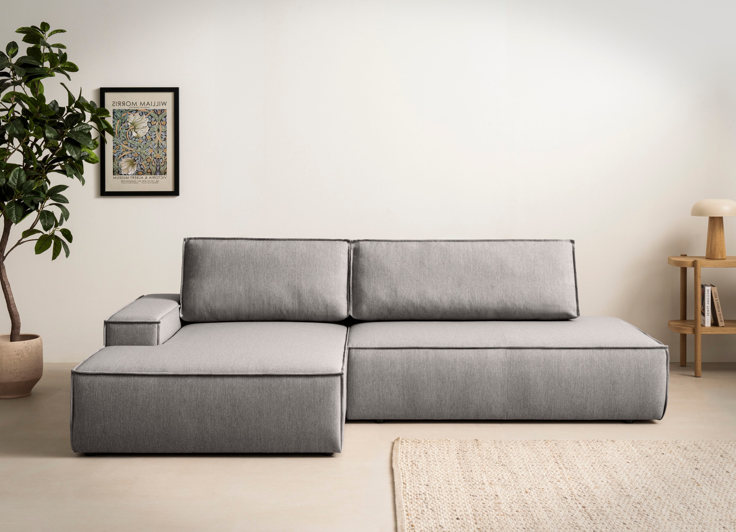 Home affaire Ecksofa "SHERWOOD, Schlafsofa in L-Form offen (275cm), Cord, L günstig online kaufen