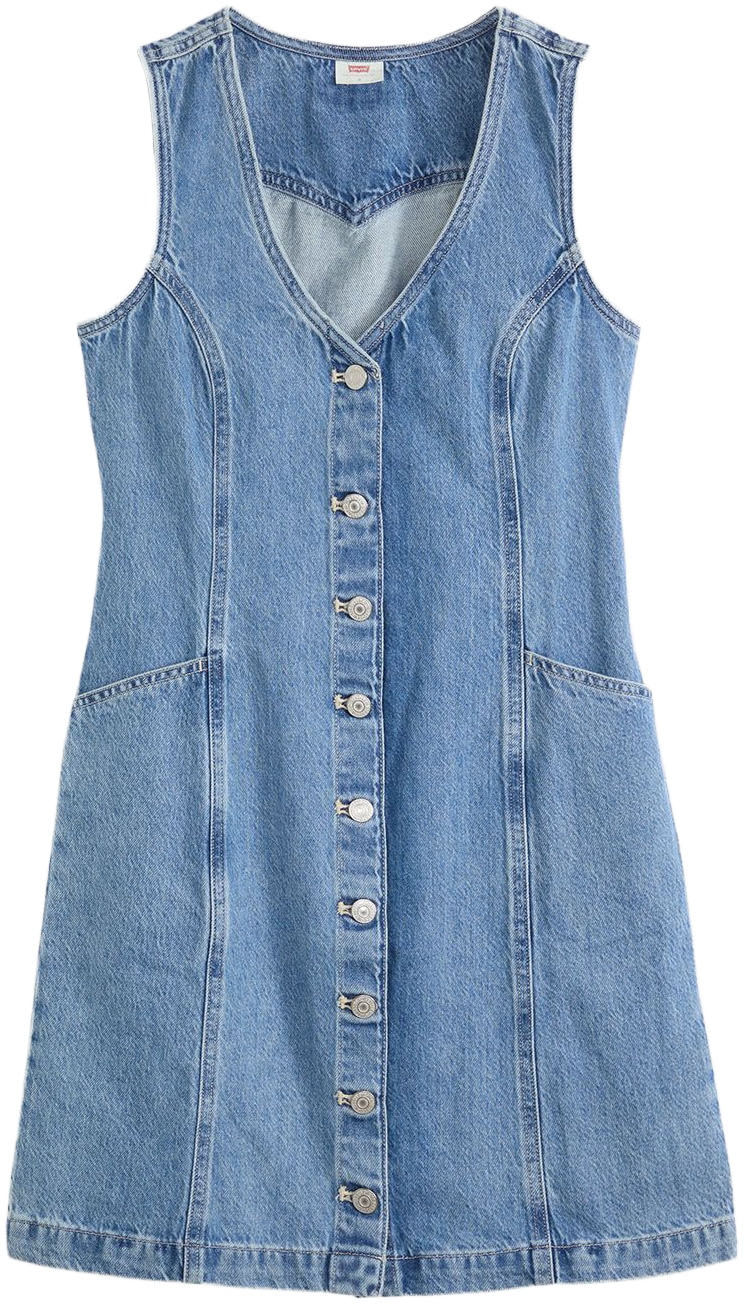 Levi's® Jeanskleid »VIANNA VEST DRESS« Eingrifftaschen mit V-Ausschnitt, Slim Fit, ärmellos