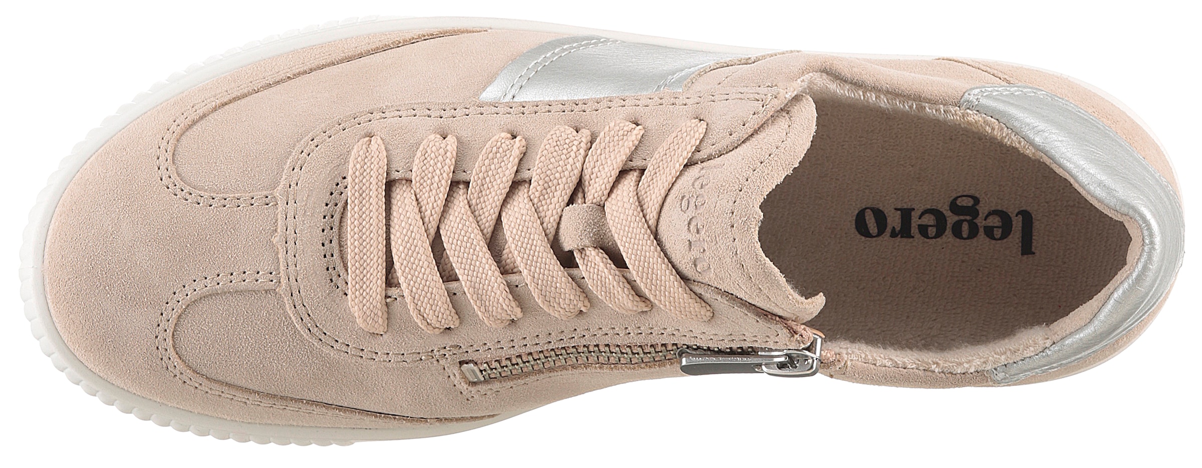 Legero Sneaker »SILENCE«, Retro Sneaker, Schnürschuh mit zusätzlichem Innenreißverschluss