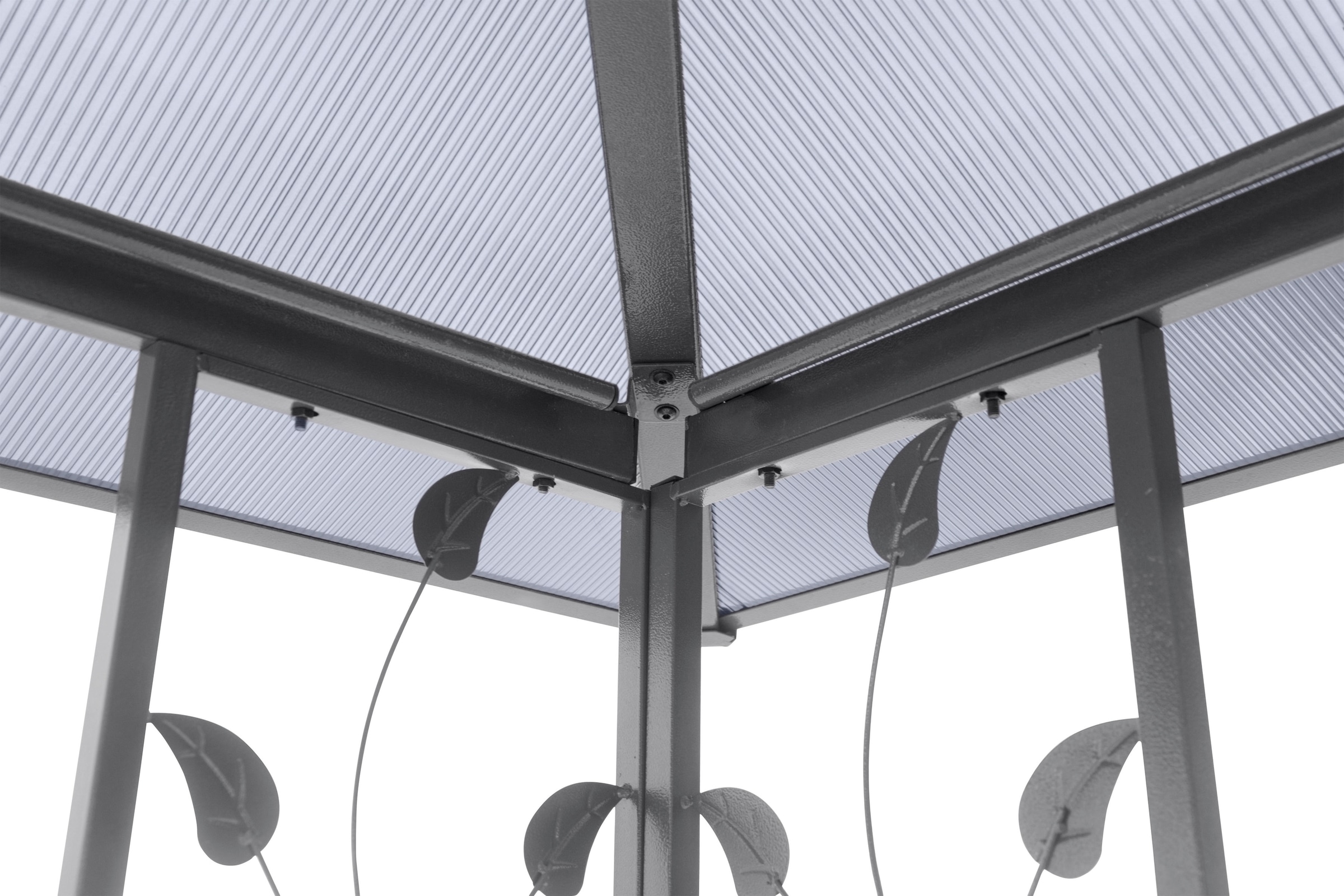 KONIFERA Pavillon »Valencia«, Blätter-Optik, 300x300 cm oder 300x400 cm, Stahlgestell