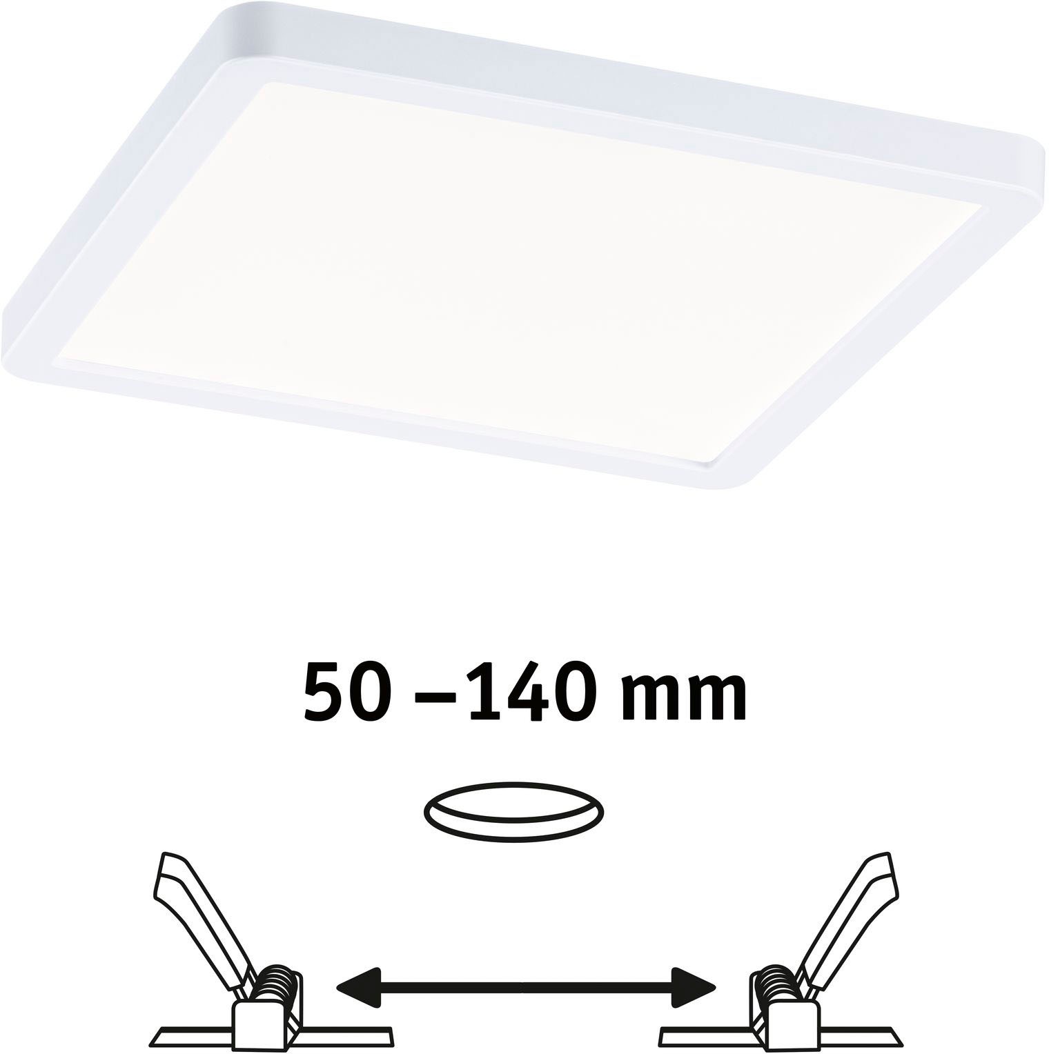 Paulmann LED Bad-Einbauleuchte »Areo«, Schutzart IP44, Gr. 17,5 x 17,5 cm, inkl. LED Leuchtmittel