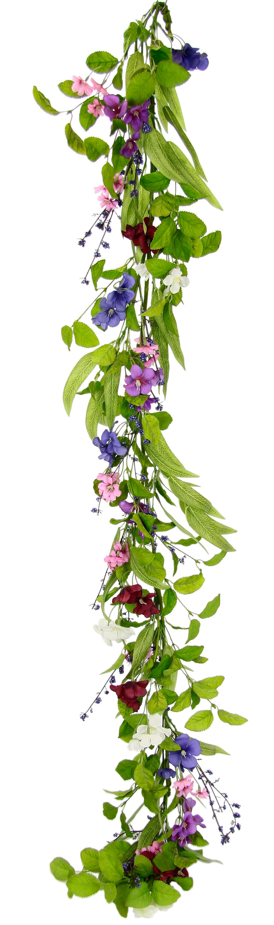 I.GE.A. Kunstblume »Blütenranke«, Blumenranke Stiefmütterchenranke auf bestellen Girlande Rechnung Wand Hochzeit EfeuRaum