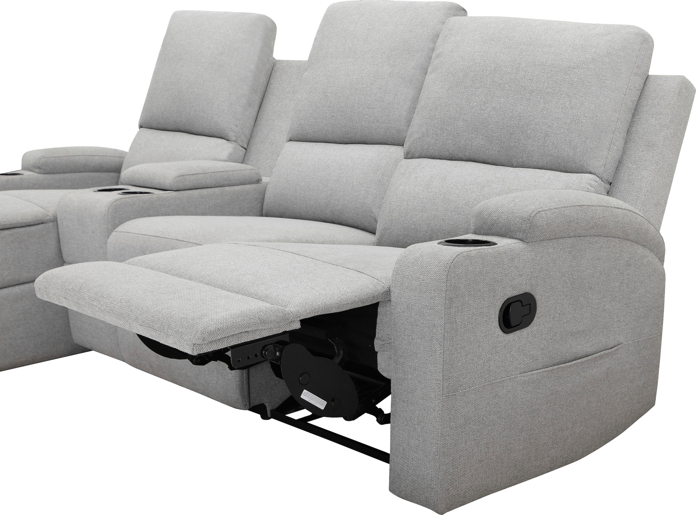 Home affaire Ecksofa »Napori Multimediasofa, 3er Kinosessel XXL, L-Form,«, Kinosofa mit Relaxfunktion, Getränkehalter, Staufach und Staukasten