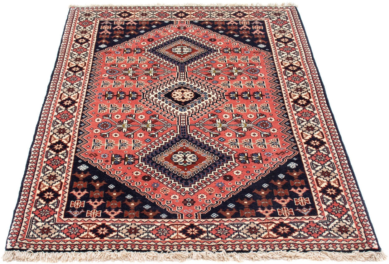 morgenland Wollteppich »Yalameh Medaillon Blu scuro 148 x 103 cm«, rechteck günstig online kaufen