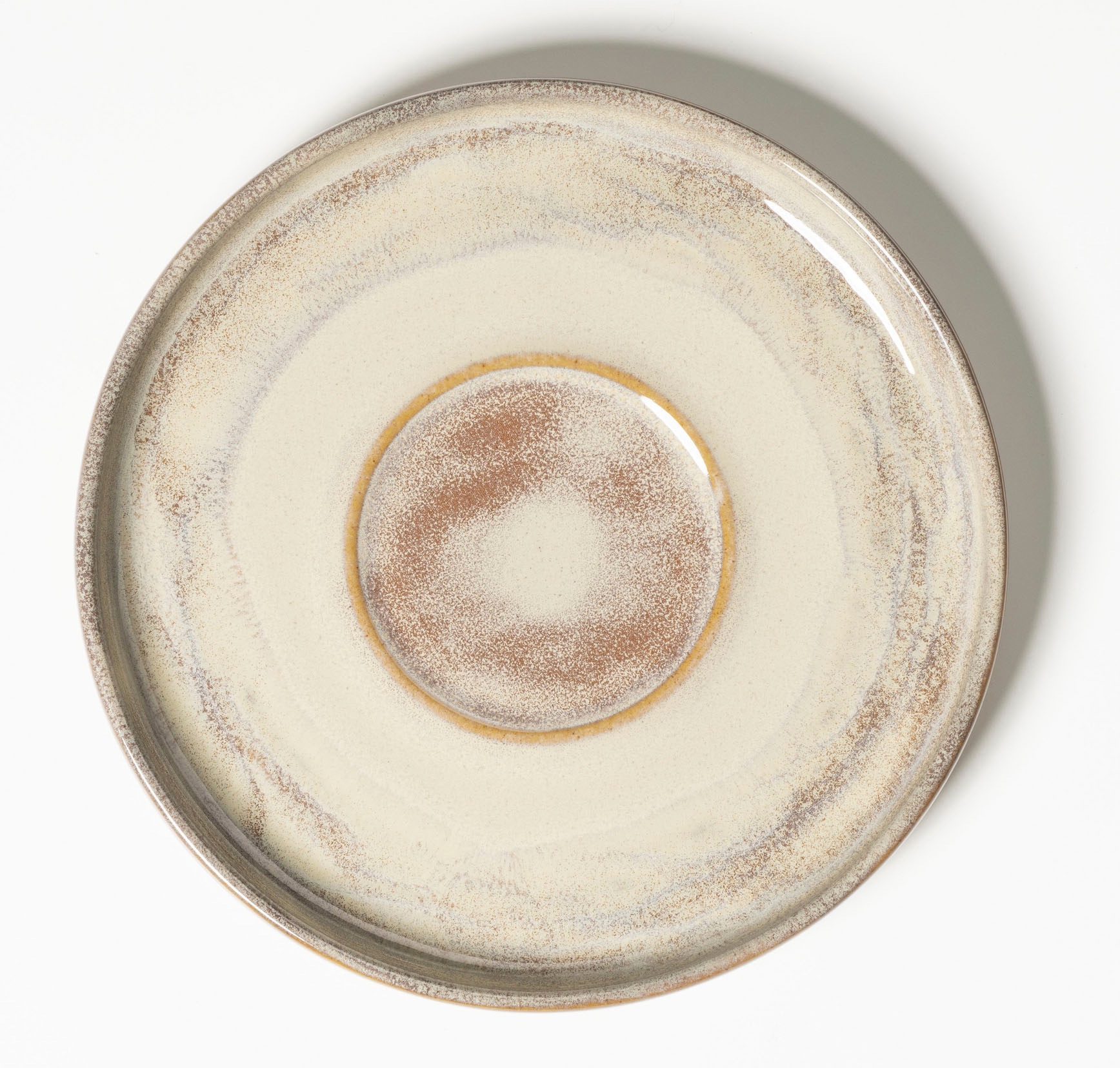 gipfelstück Untertasse »Nebelwald«, (Set, 4 St.), Scandi-Style, glänzende Reaktivglasur, jedes Stück ein Unikat