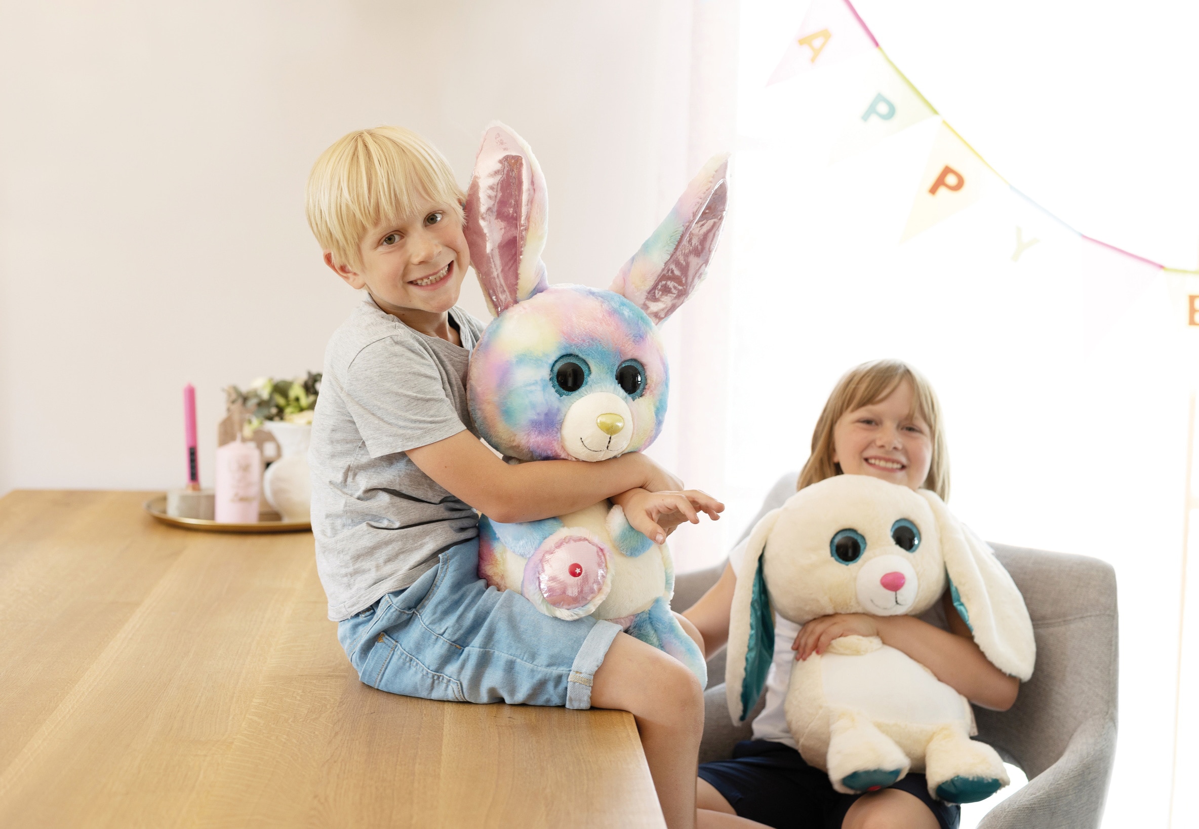 Nici Kuscheltier »Glubschis, Hase Rainbow Candy, 45 cm«, schlenkernd