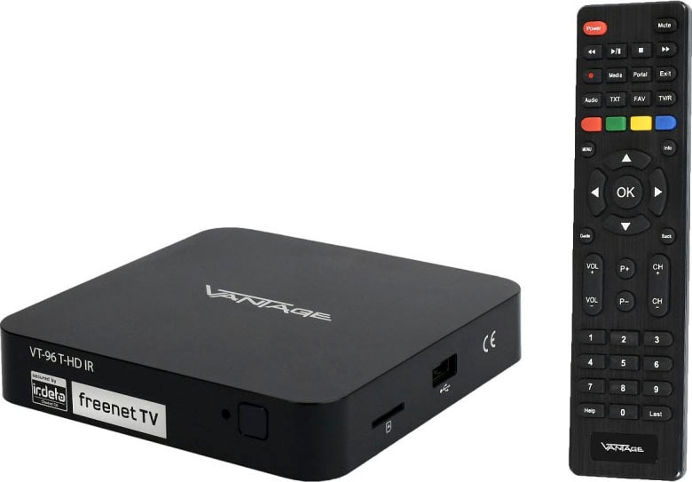 Vantage SAT-Receiver »VT-96 T2«, (LAN (Ethernet) USB-Mediaplayer-USB PVR  Ready-Kindersicherung-Installations-Assistent-Time-Shift-Timer) auf Raten  bestellen