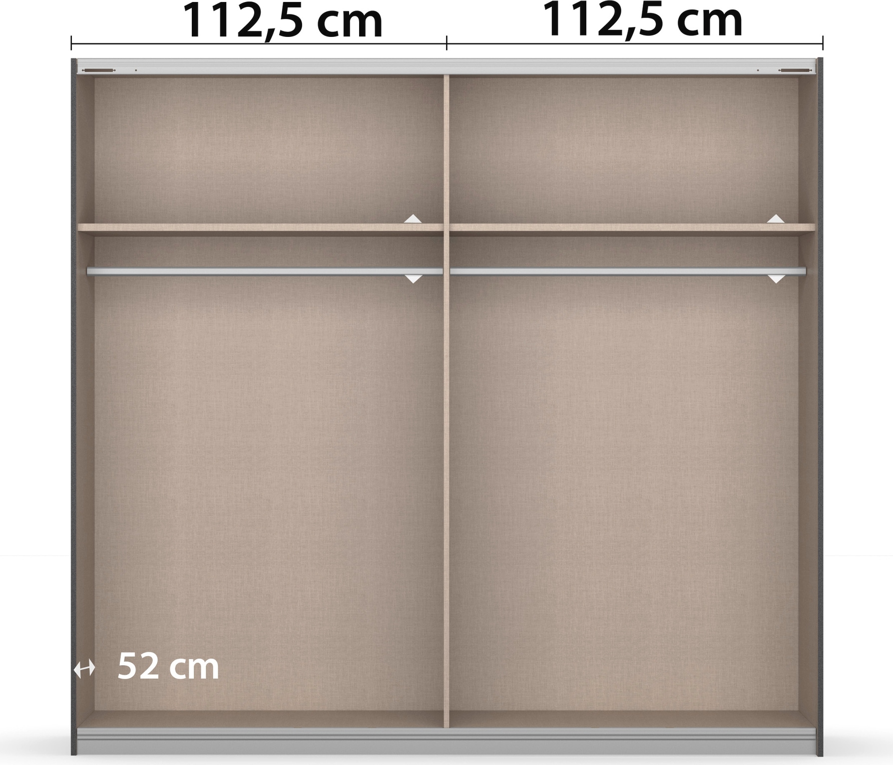 rauch Schwebetürenschrank »Kleiderschrank Schrank Garderobe MOSBACH«, moderne Lamellen-Auflage in 3D Akustikpaneel Optik MADE IN GERMANY
