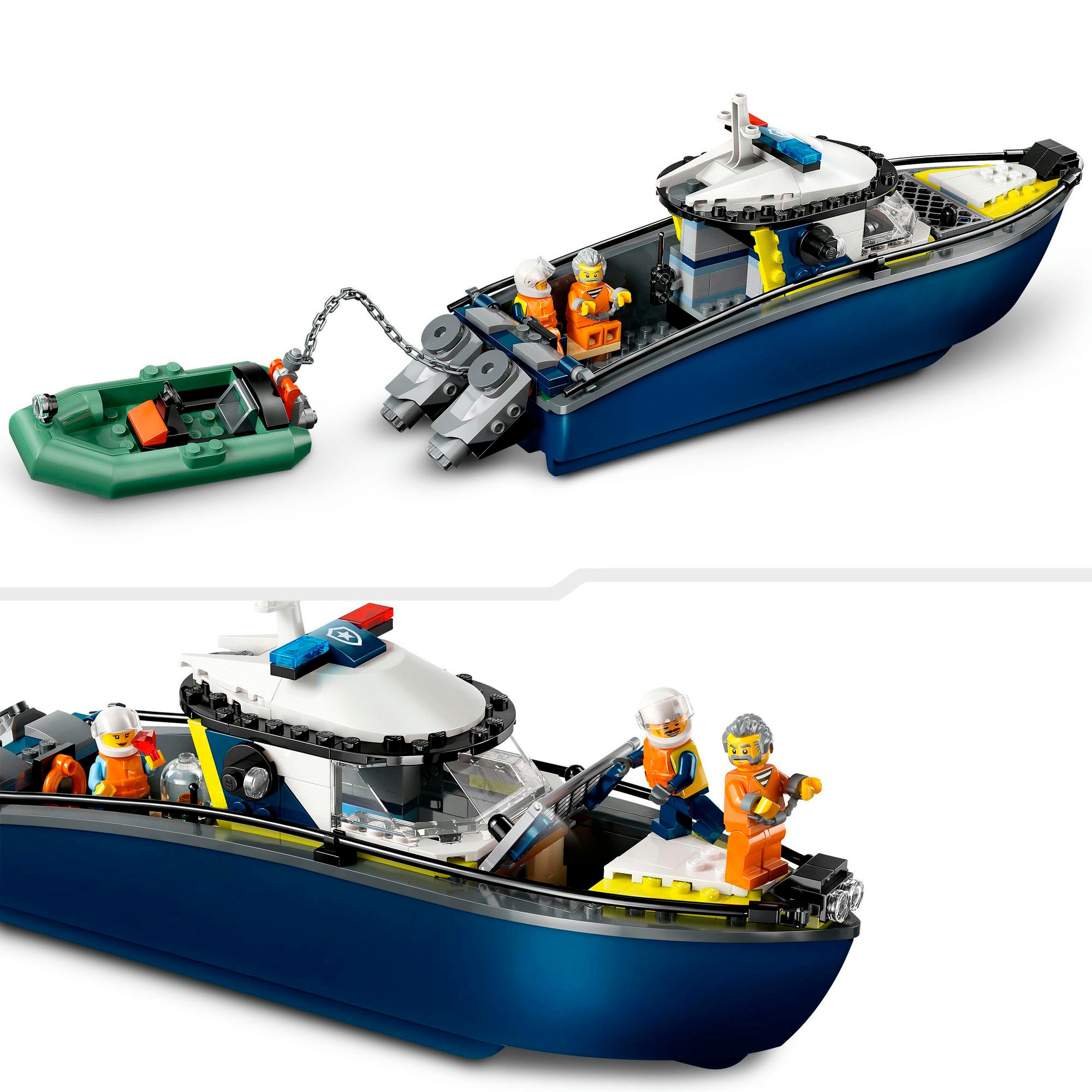 LEGO® Konstruktionsspielsteine »Verfolgungsjagd im Polizeiboot (60456), LEGO City«, (264 St.), Made in Europe
