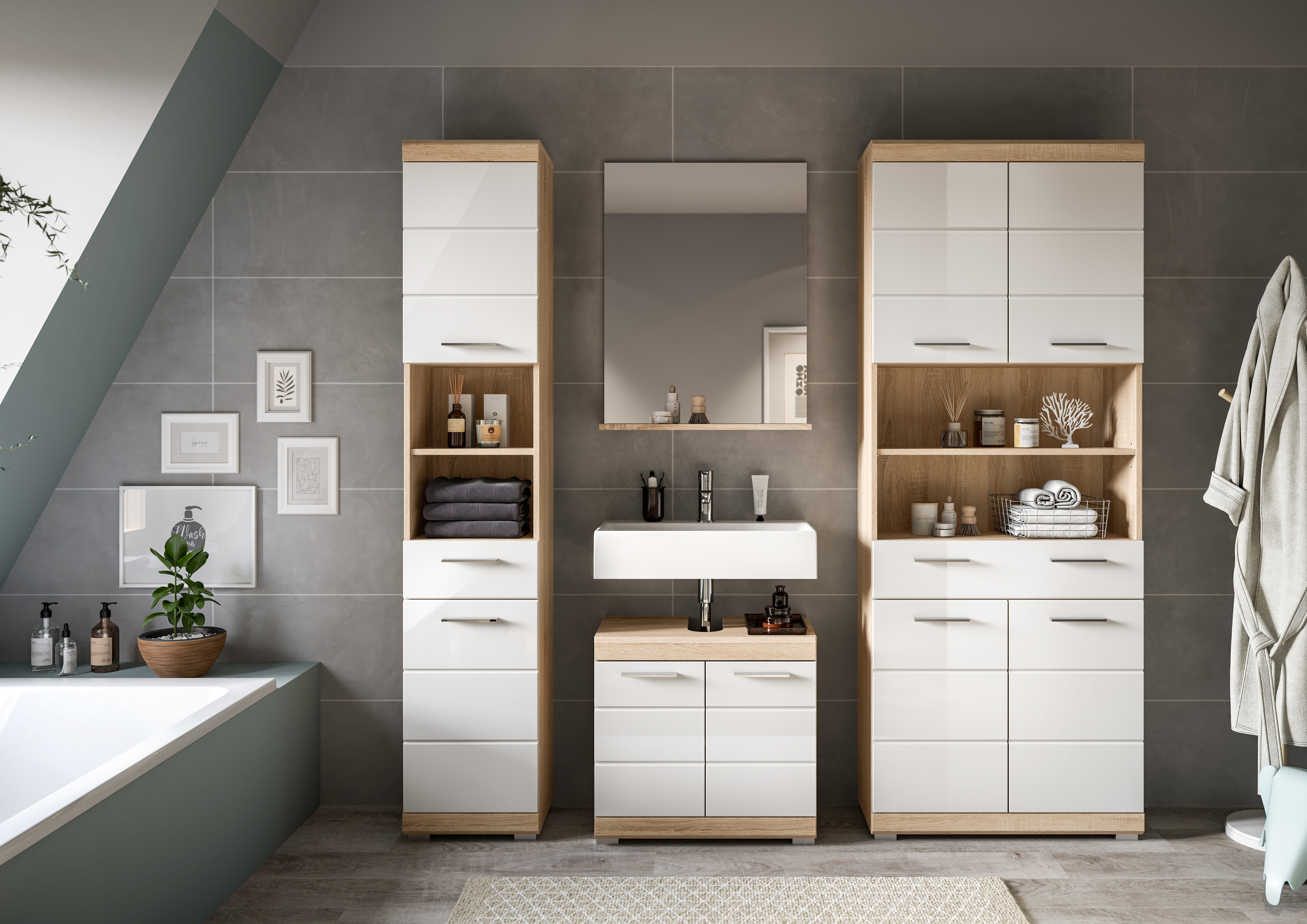 INOSIGN Badmöbel-Set »Siena, 4 teilig, bestehend aus:« Set, TOPSELLER!, 4 S günstig online kaufen