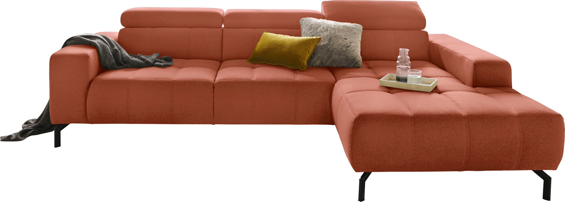 DOMO collection Ecksofa »Cunelli tolle Sitznähte als Designelement, fester günstig online kaufen
