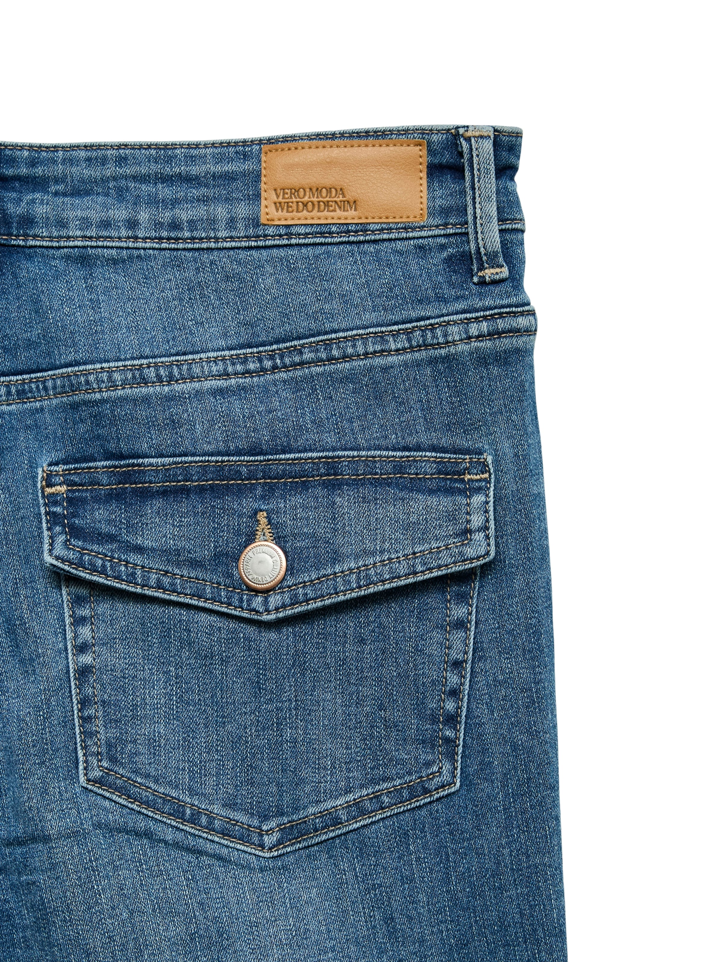 Vero Moda Bootcut-Jeans »VMFLASH MR FLARED POCKET JNS RA3042 NOOS« Baumwollmischung mit Stretch, regular waist, skinny fit