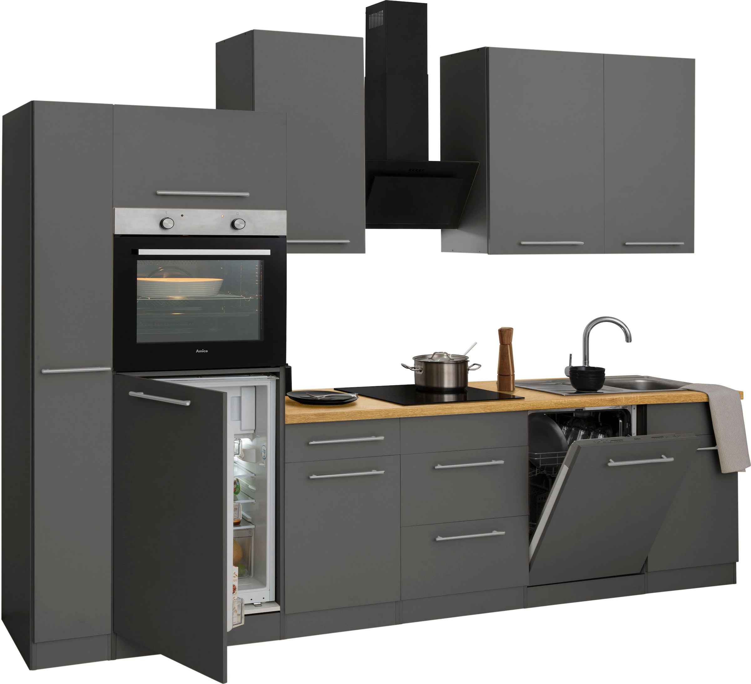 wiho Küchen Küchenzeile 310 kaufen cm Breite mit E-Geräten, »Unna«