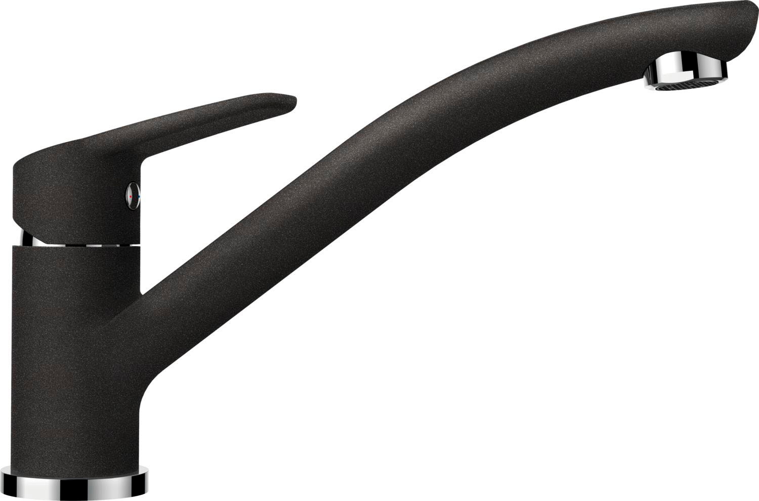 Küchenarmatur SCHOCK "Daja", schwarz (onyx, schwarz), B:20,3cm H:15,5cm Ø:5cm