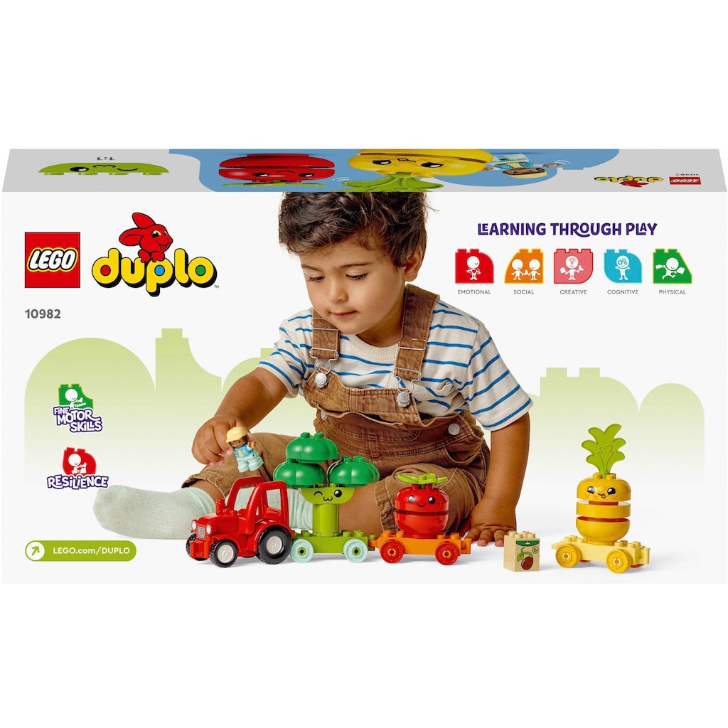 LEGO® Konstruktionsspielsteine »Obst- und Gemüse-Traktor (10982), LEGO® DUPLO My First«, (19 St.)