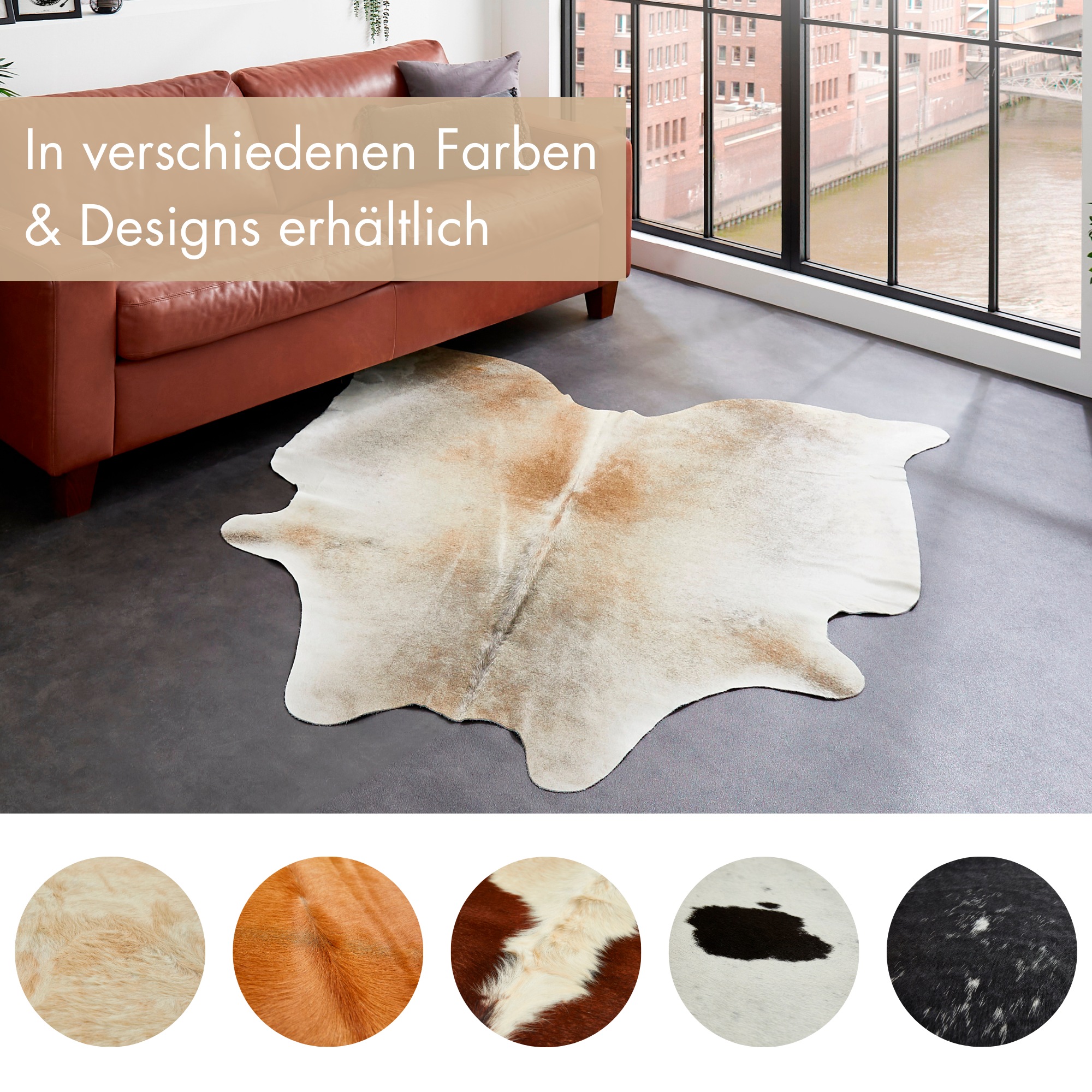LUXOR living Fellteppich »Rinderfell«, fellförmig, 2 mm Höhe, echtes Rinder günstig online kaufen