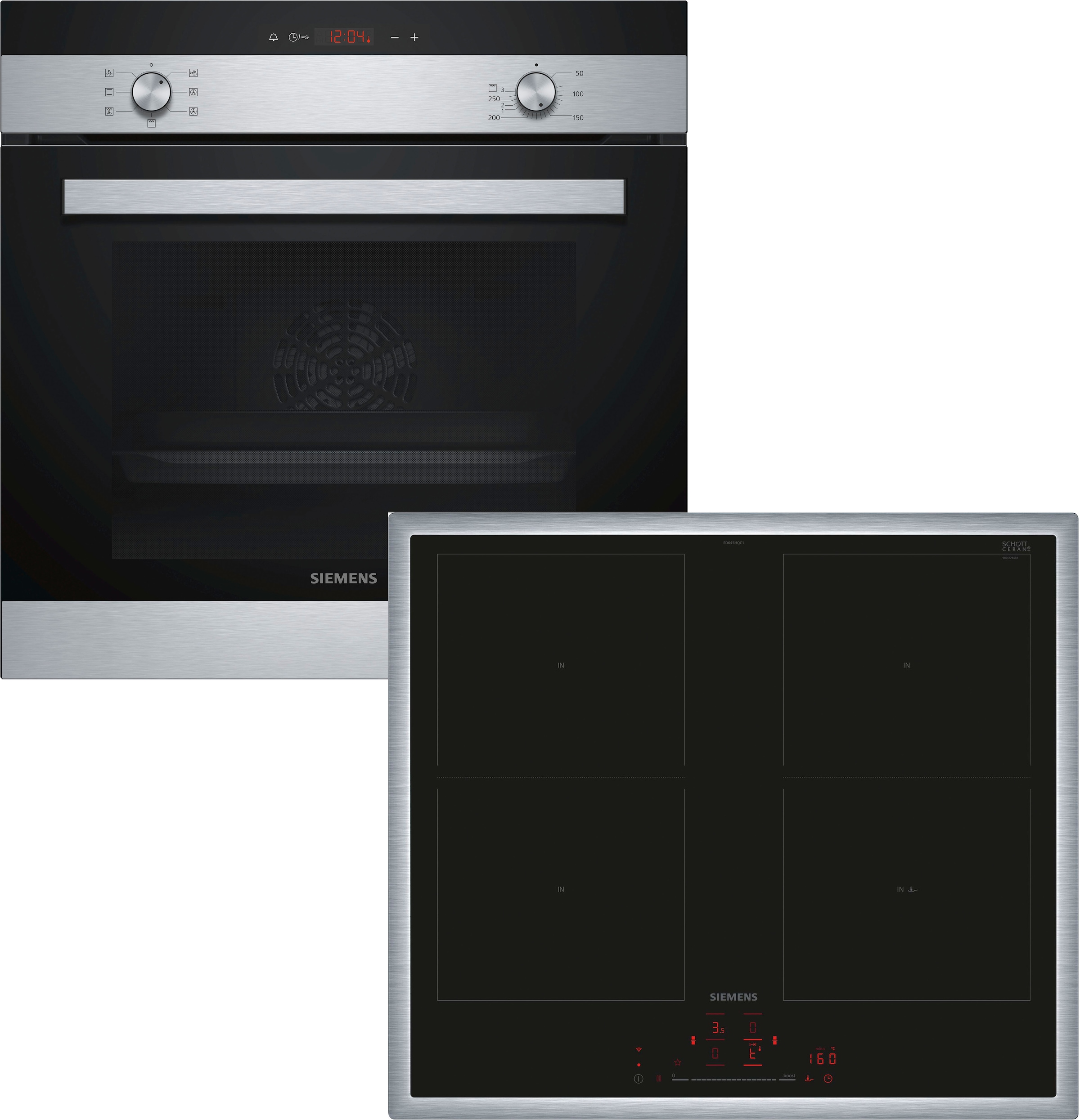 SIEMENS Backofen-Set iQ100 »HB113FBS1«, mit Teleskopauszug nachrüstbar