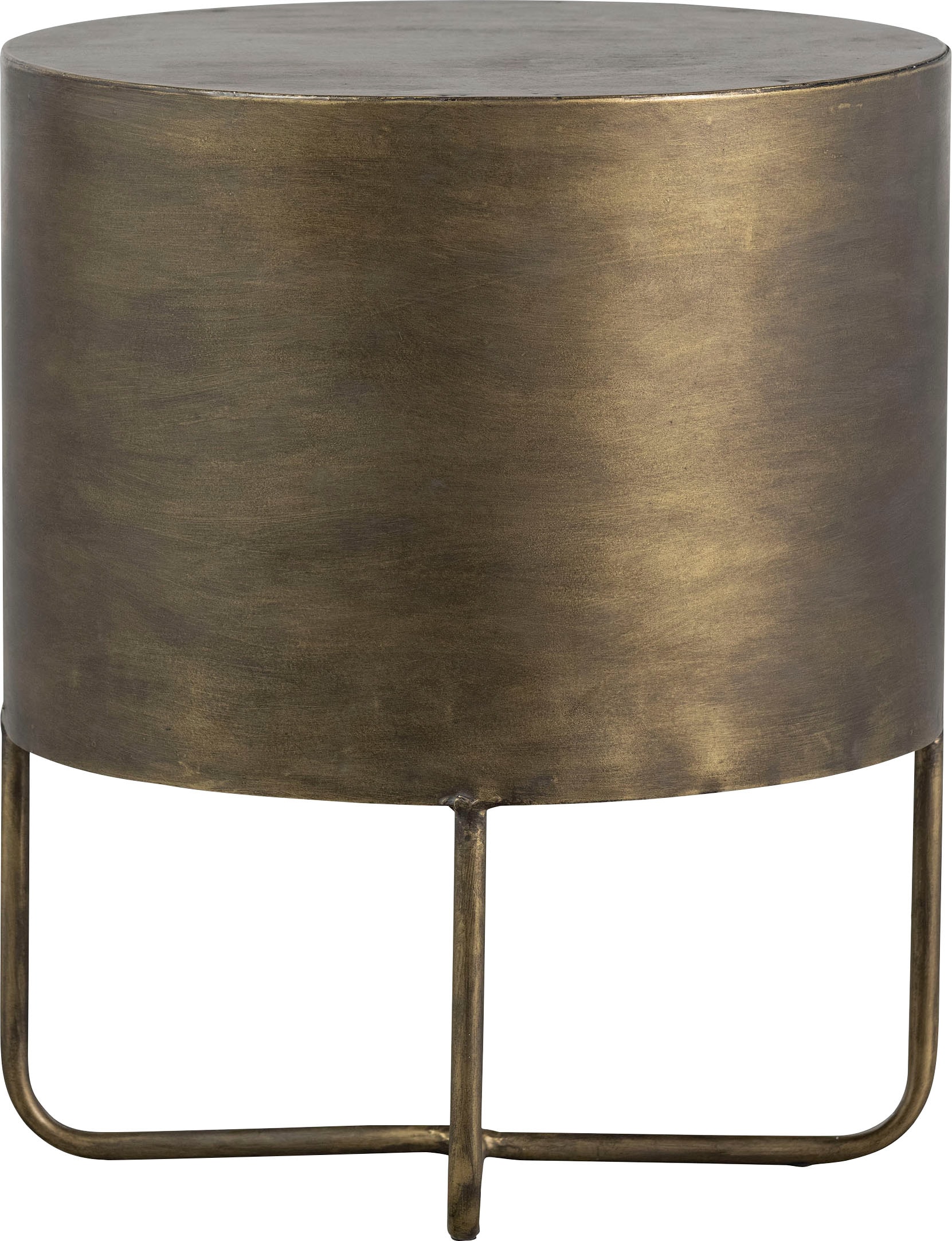 WOOOD Beistelltisch »Glossy«, Beschichtung aus antikem Messing, H 48 cm x B 38 cm