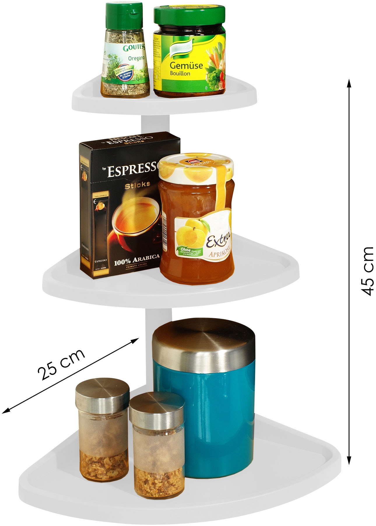 Ruco Küchenregal »Eckregal«, Flexibel einsetzbar, hochwertiges Material, Made in Germany