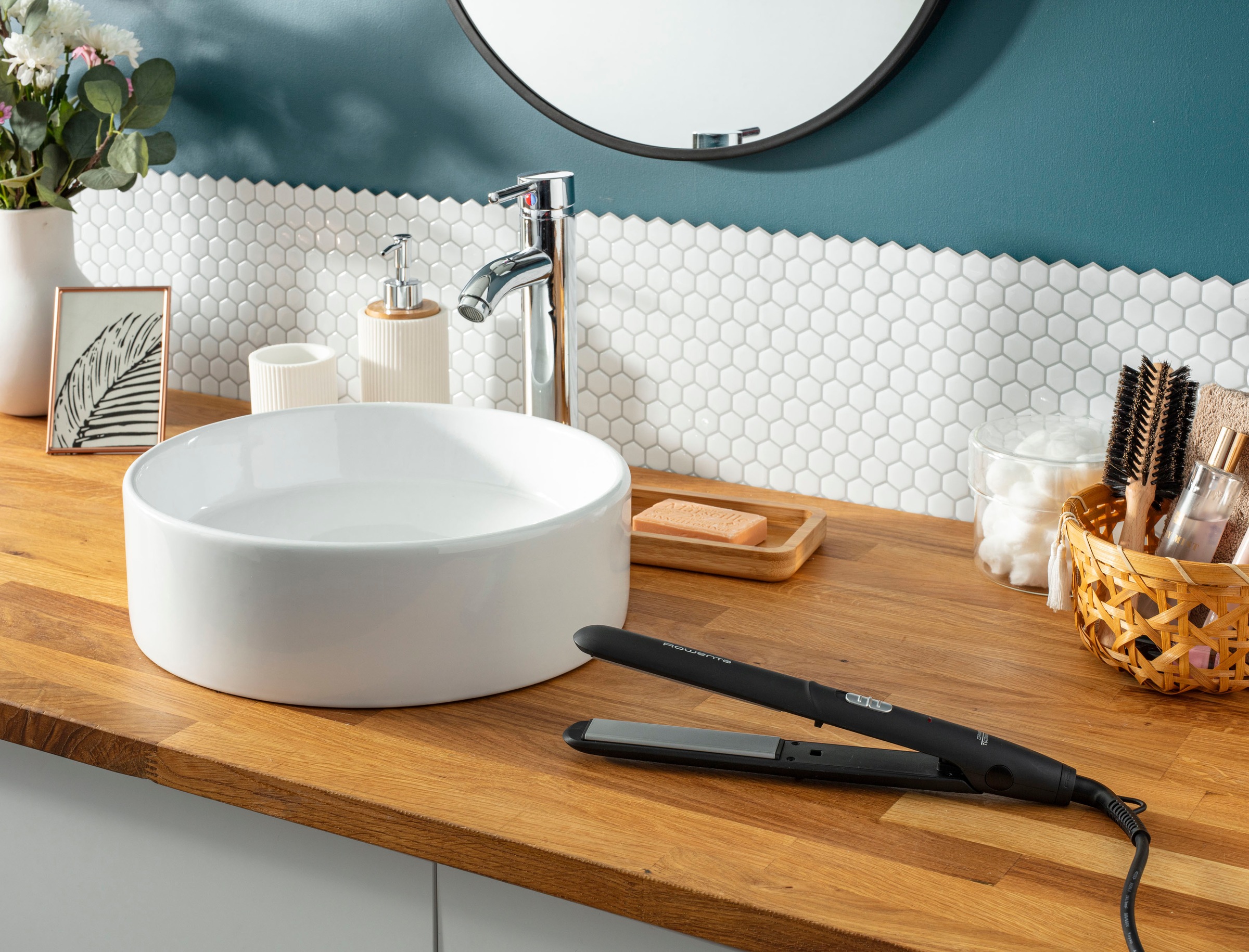 Rowenta Glätteisen »SF1810 Express Style«, Keramik-Turmalin-Beschichtung, Einfache Einknopfbedienung, Straight & Curl Funktion
