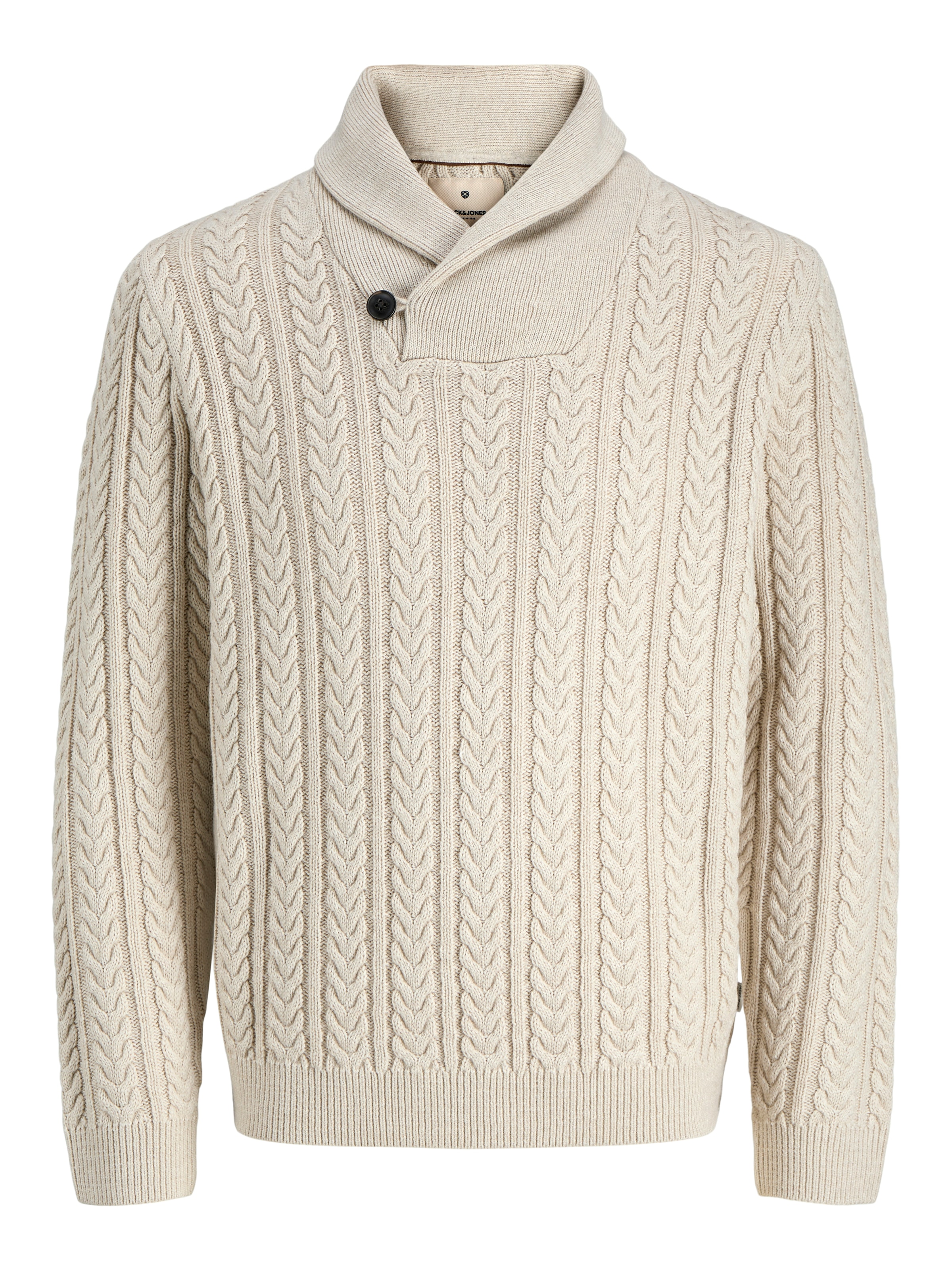 Jack & Jones Strickpullover »JPRBLUSEAN KNIT CABLE SHAWL NECK«