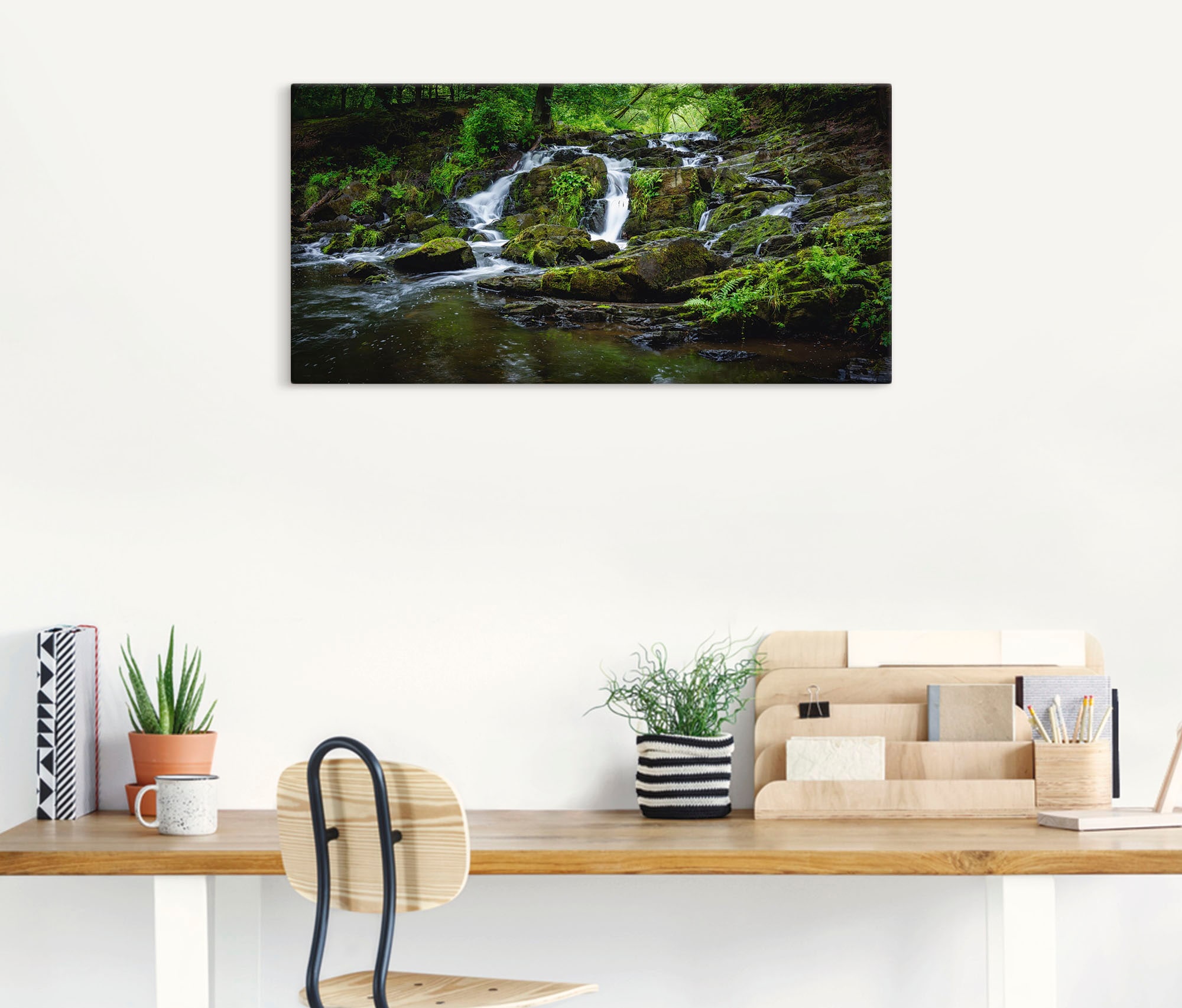 Artland Wandbild »Wasserfall Panorama«, Wasserfallbilder, (1 St.), als Leinwandbild, Poster in verschied. Größen