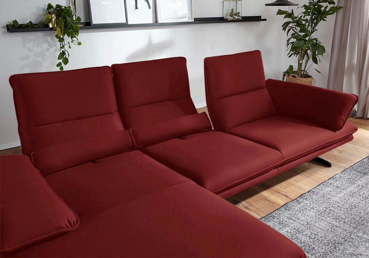 W.SCHILLIG Ecksofa »broadway, Designsofa mit tollem Sitzkomfort«, Sitztiefe günstig online kaufen