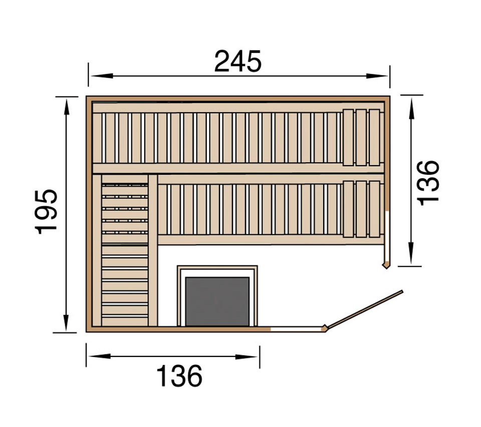 weka Sauna »Kemi«, 7,5 kW Bio-Ofen mit digitaler Steuerung