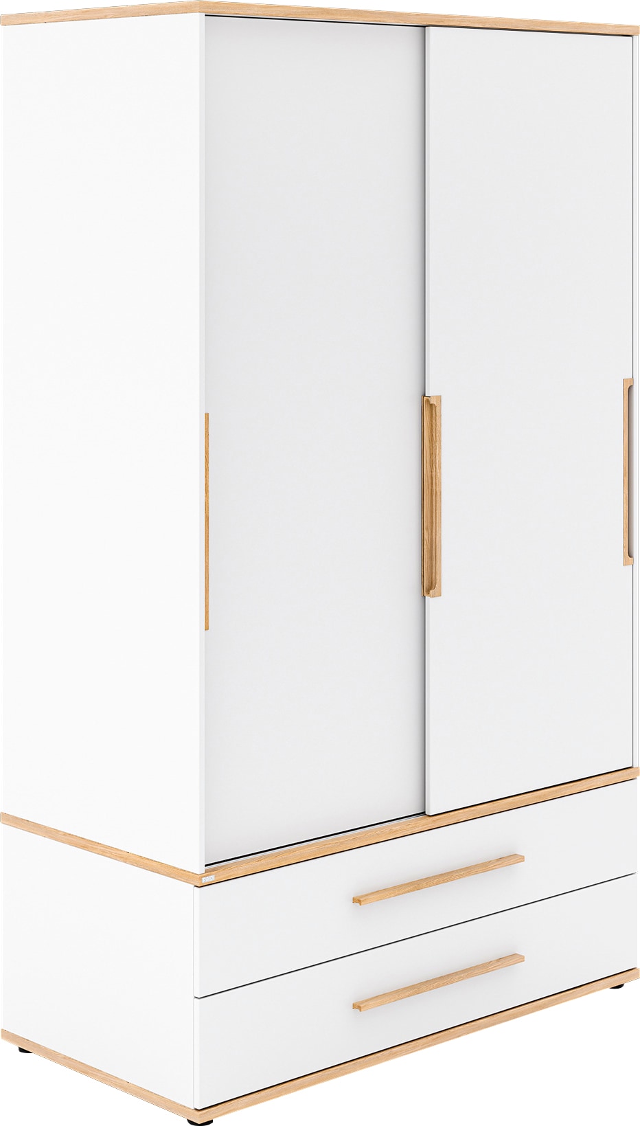 PAIDI Kleiderschrank »YOLANDA 2T2S schmal«, Schiebetüren mit hochwertigen Aluminiumschienen, 2 Schubladen