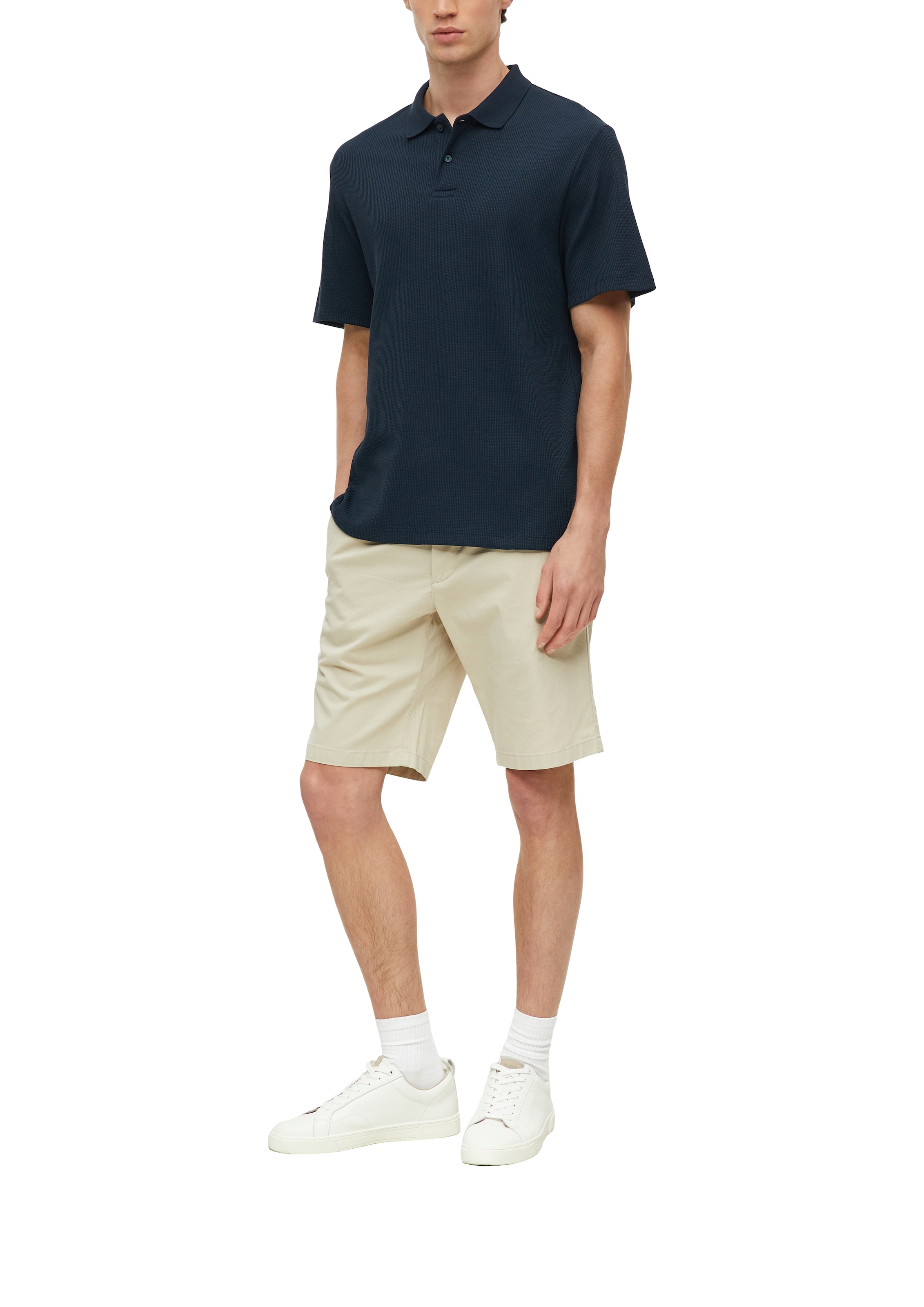 s.Oliver Poloshirt Sommer-Poloshirt in Struktur-Optik