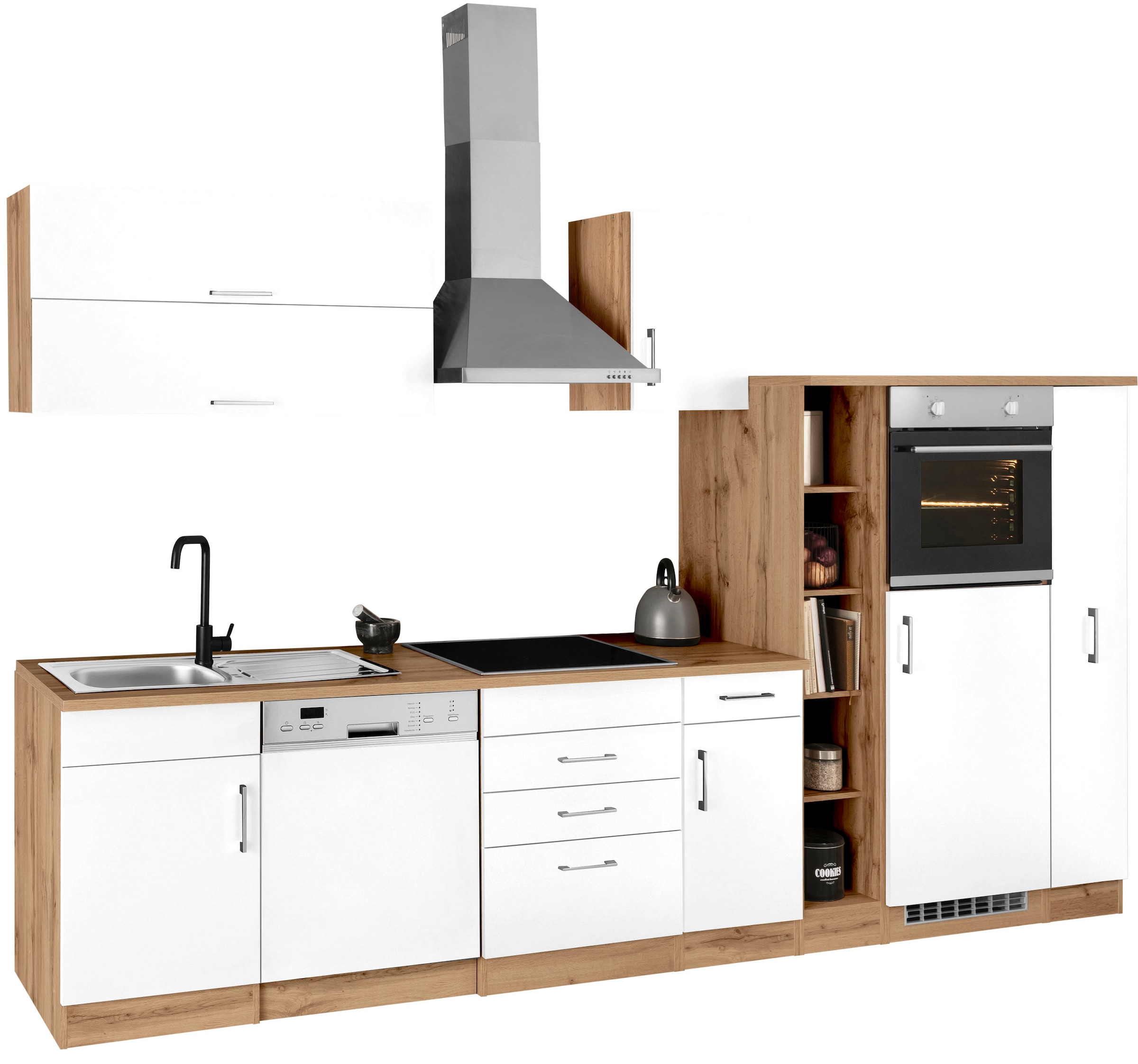 KOCHSTATION Küchenzeile »KS-Colmar«, ohne E-Geräte, Breite 330 cm