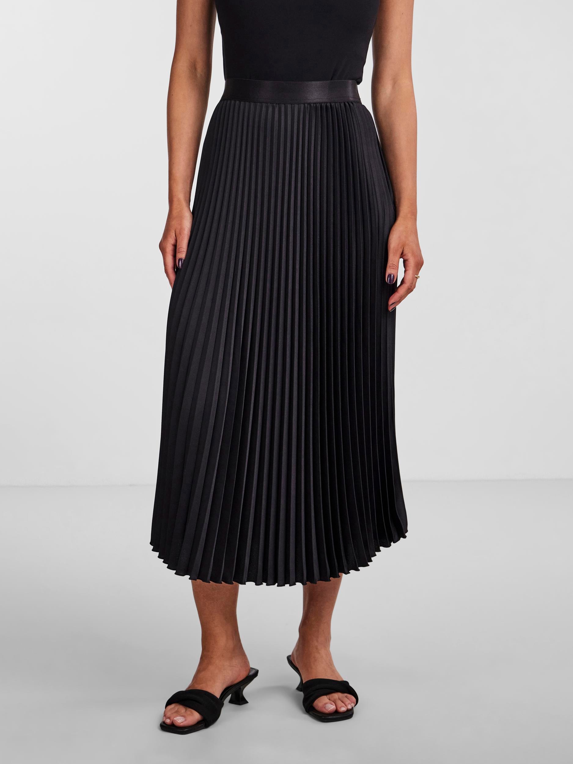 Y.A.S Plisseerock »YASCELINE HW MIDI SKIRT S. NOOS«