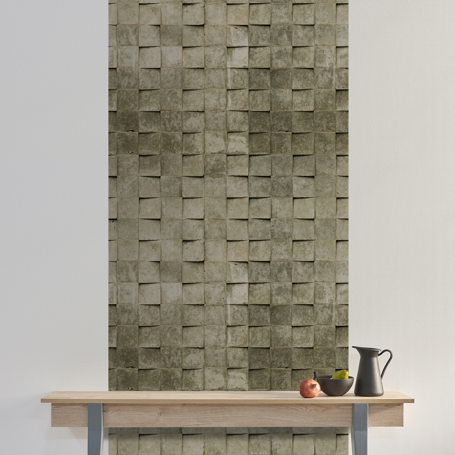 queence Fototapete »Steinoptik Mosaik«, bedruckt-Motiv, Wandpaneele, selbstklebend, Tapete, Sticker, Wanddeko, XXL-Fotomotiv