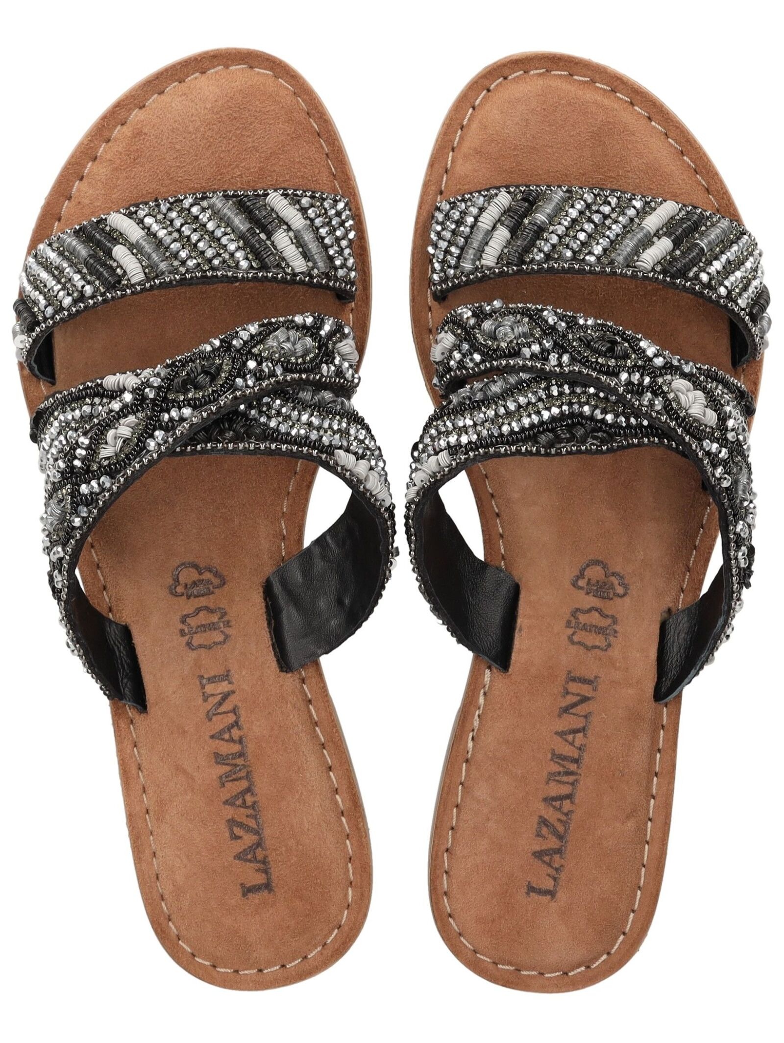 Lazamani Pantolette »Lazamani Pantoletten Leder/Textil«