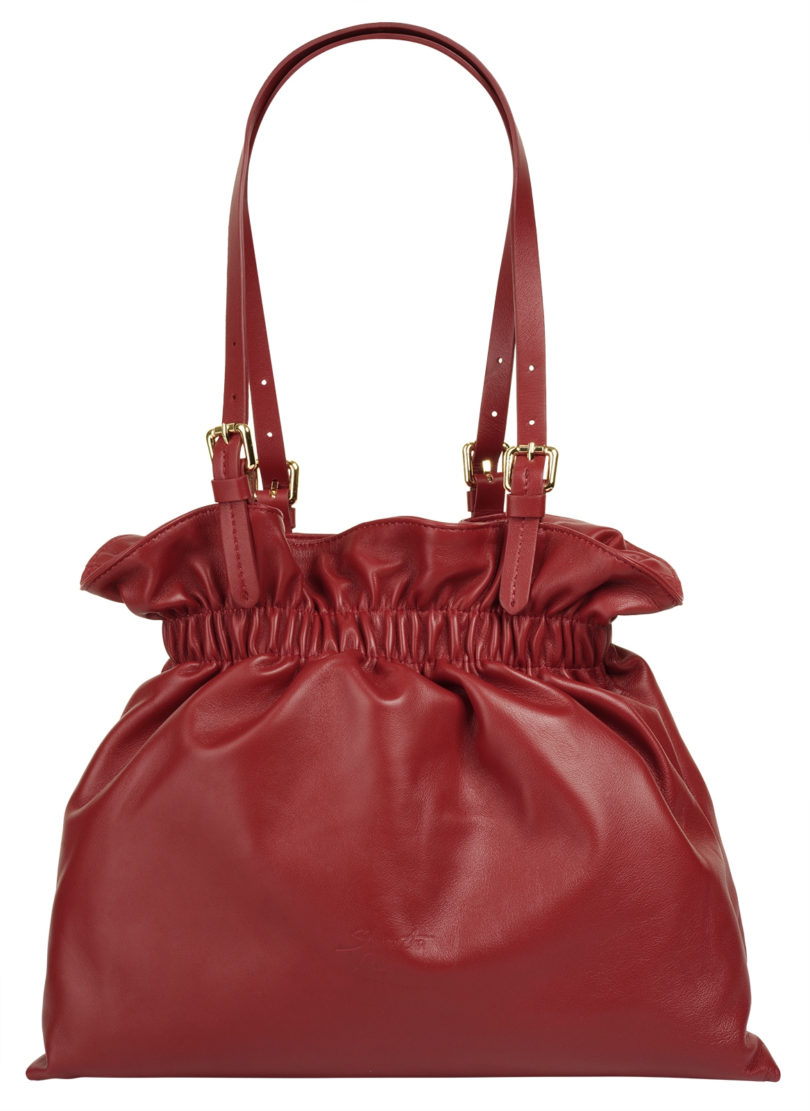 Shopper, echt Leder, Made in Italy, Gr. B/H/T: 25 cm x 25 cm x 10 cm onesize, rot