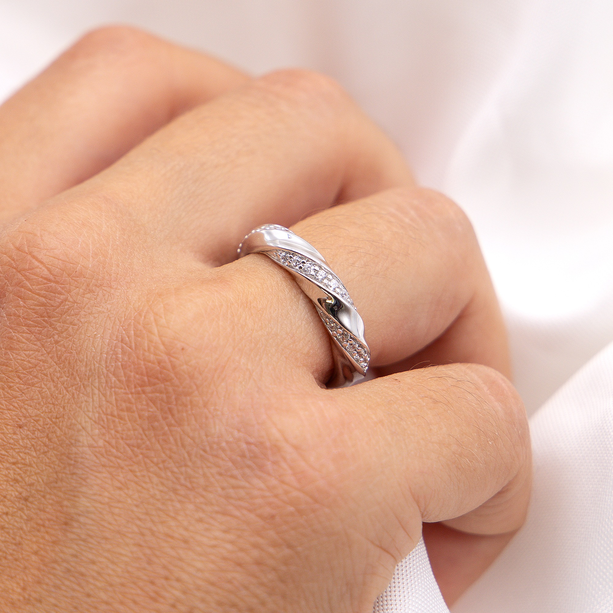 Zeeme Fingerring »Silber 925 rhodiniert mit Zirkonia weiß«