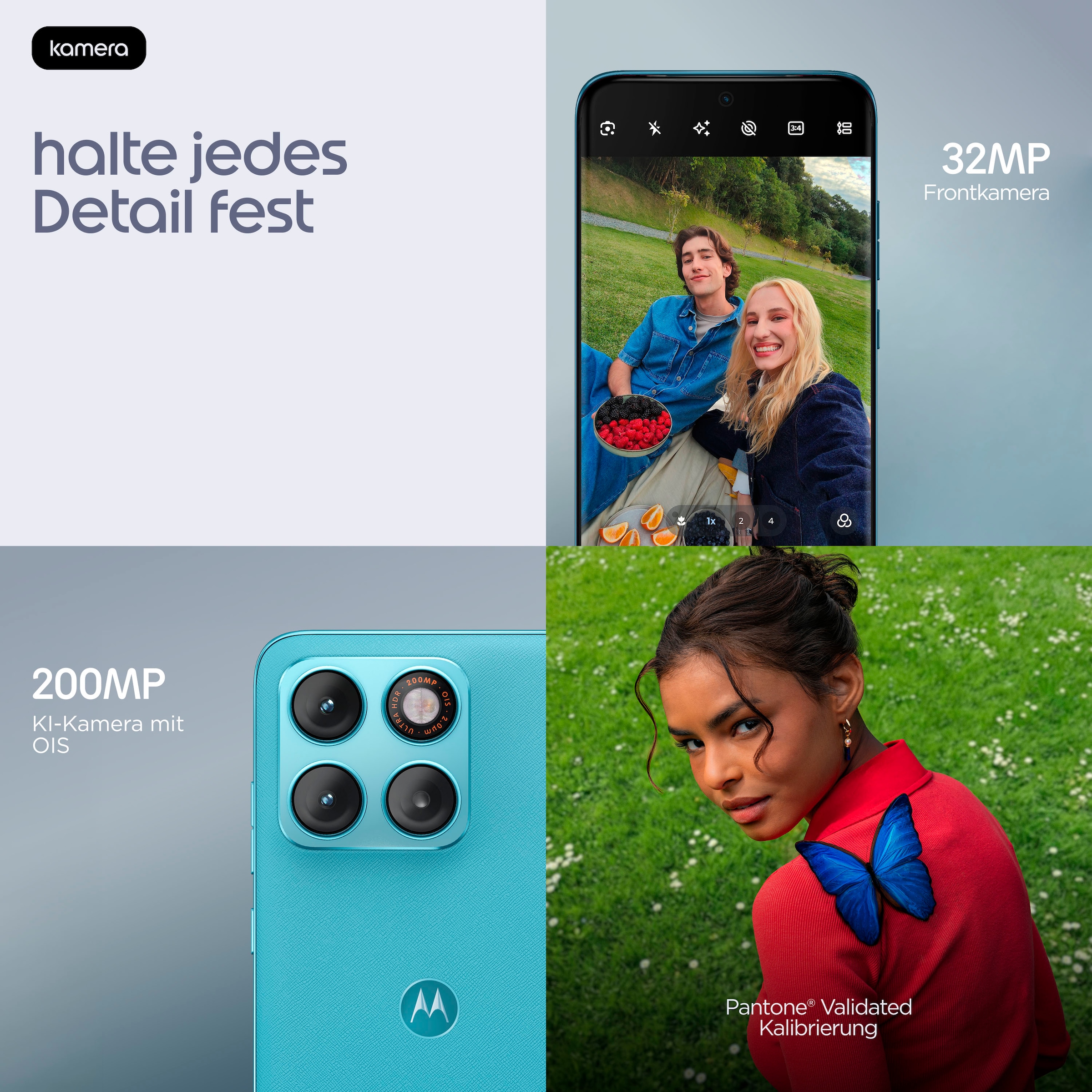 Motorola Smartphone »edge 70 plus 256GB« PANTONE® Milky Blue