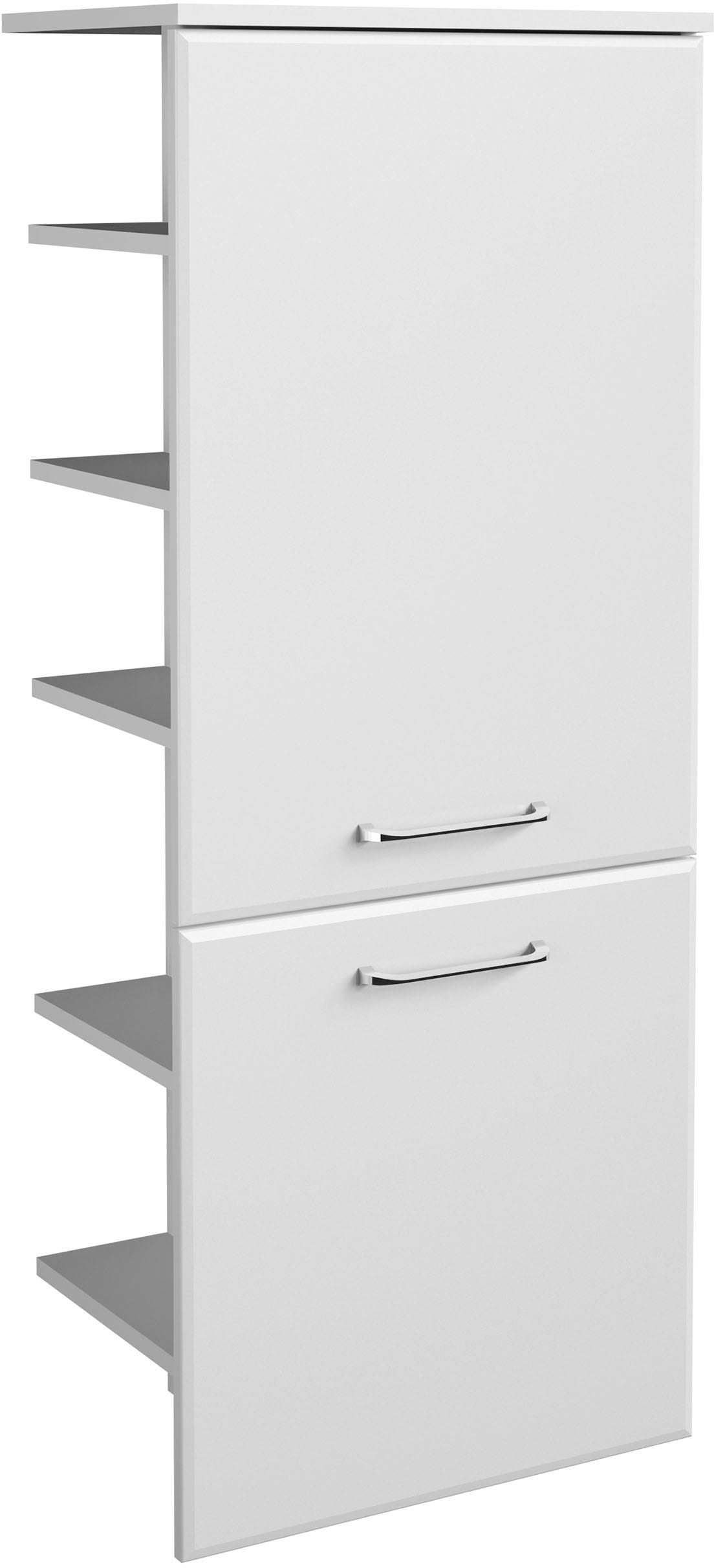 Saphir Badmöbel-Set »Quickset 341 3-teilig, Mineralmarmor-Waschtisch und LED-Spiegelschrank«, (Set, 3 St.), mit Midischrank, inkl. Türdämpfer, 7 Türen, 1 Schublade