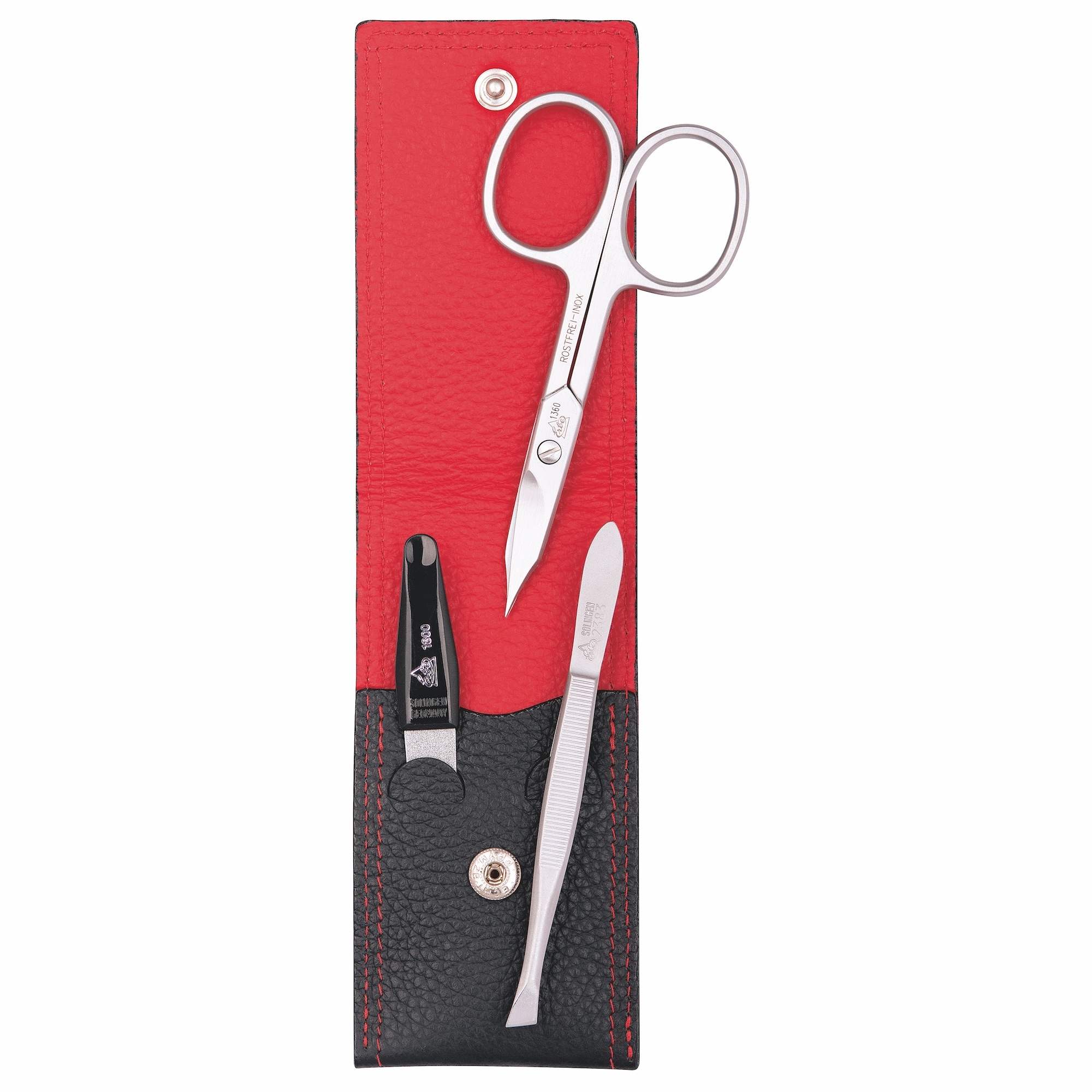 ERBE Maniküre-Etui »Colorado« Echtleder, Kontrastnähte, Druckknopfverschlus günstig online kaufen