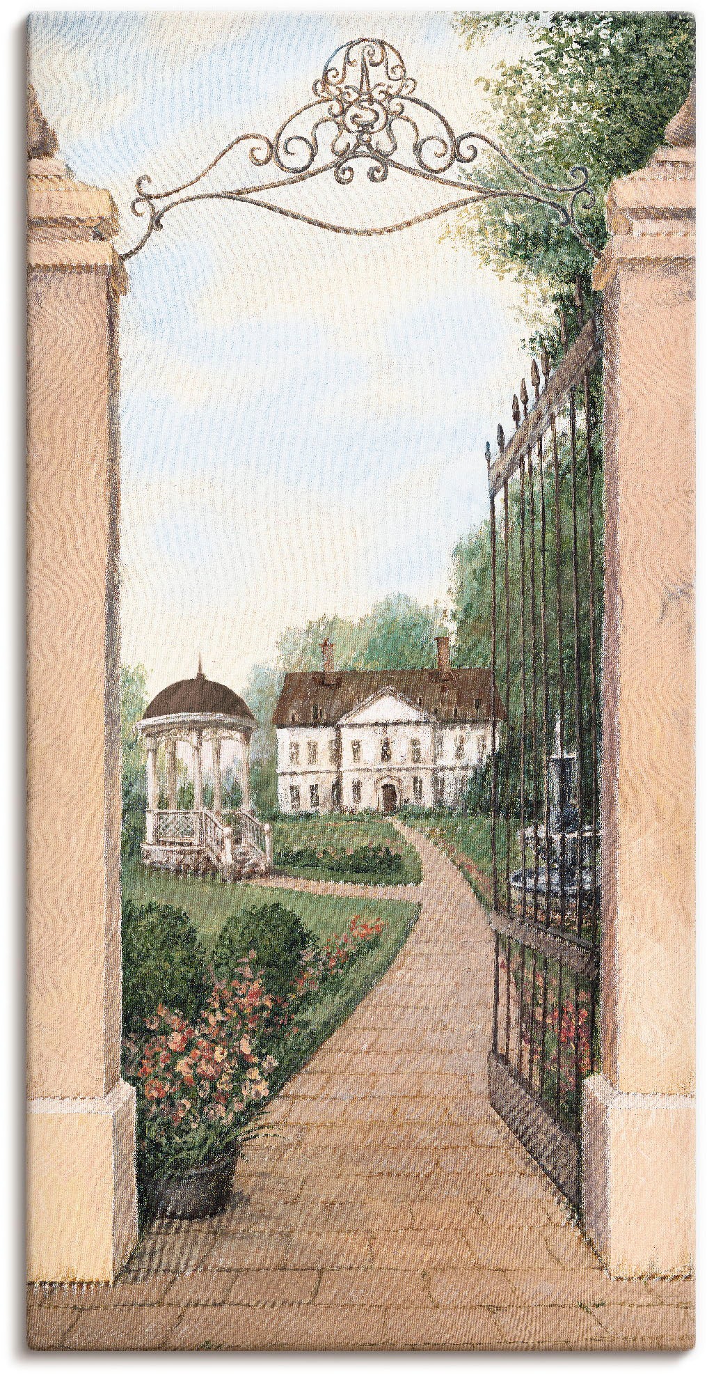 Artland Wandbild "Blick auf Gutshaus", Gebäude, (1 St.), als Leinwandbild, günstig online kaufen