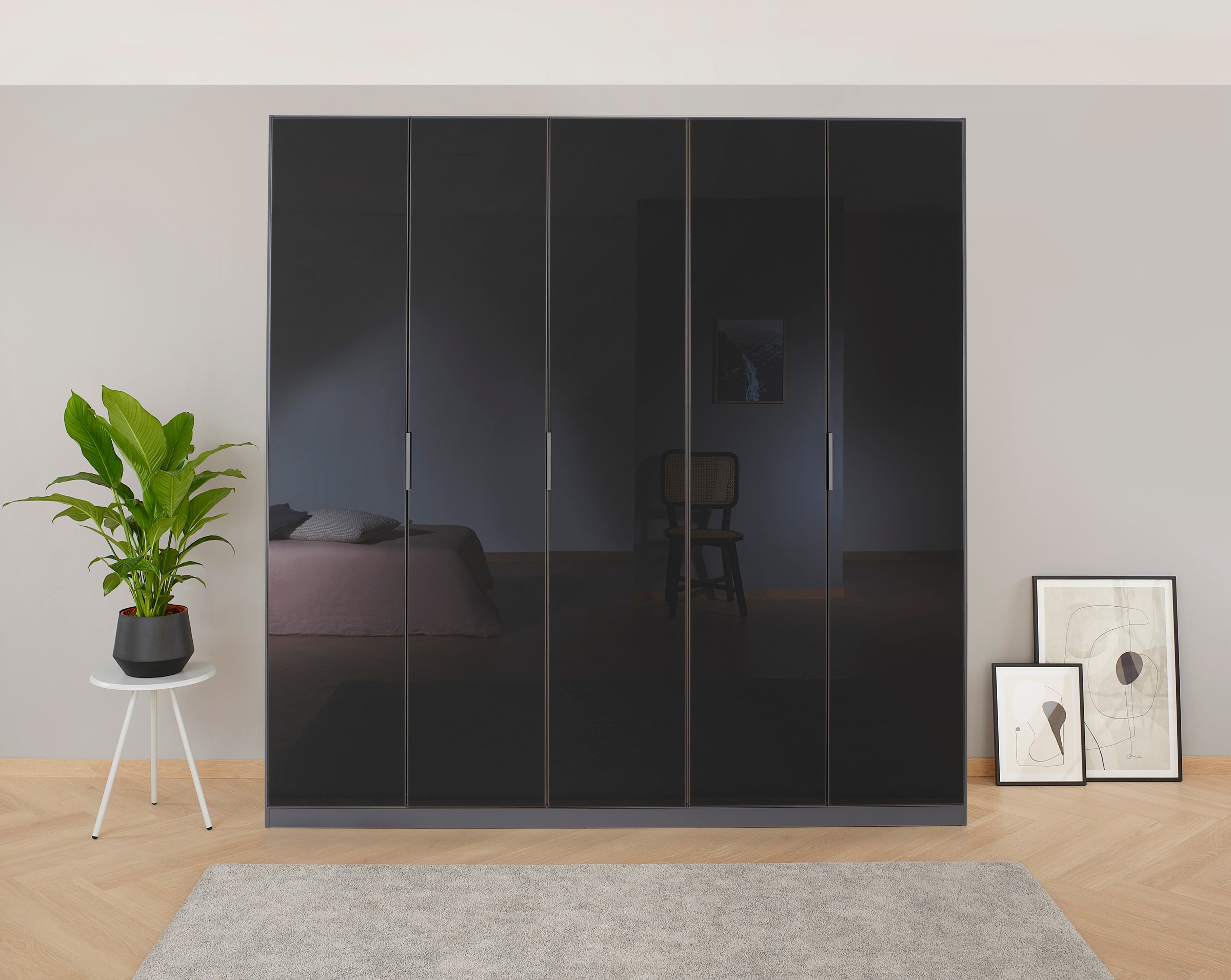 rauch Drehtürenschrank »Kleiderschrank Schrank Garderobe KOLUNA mit hochwertiger Glasfront«, inkl. 2 Innenschubladen sowie extra Einlegeböden MADE IN GERMANY