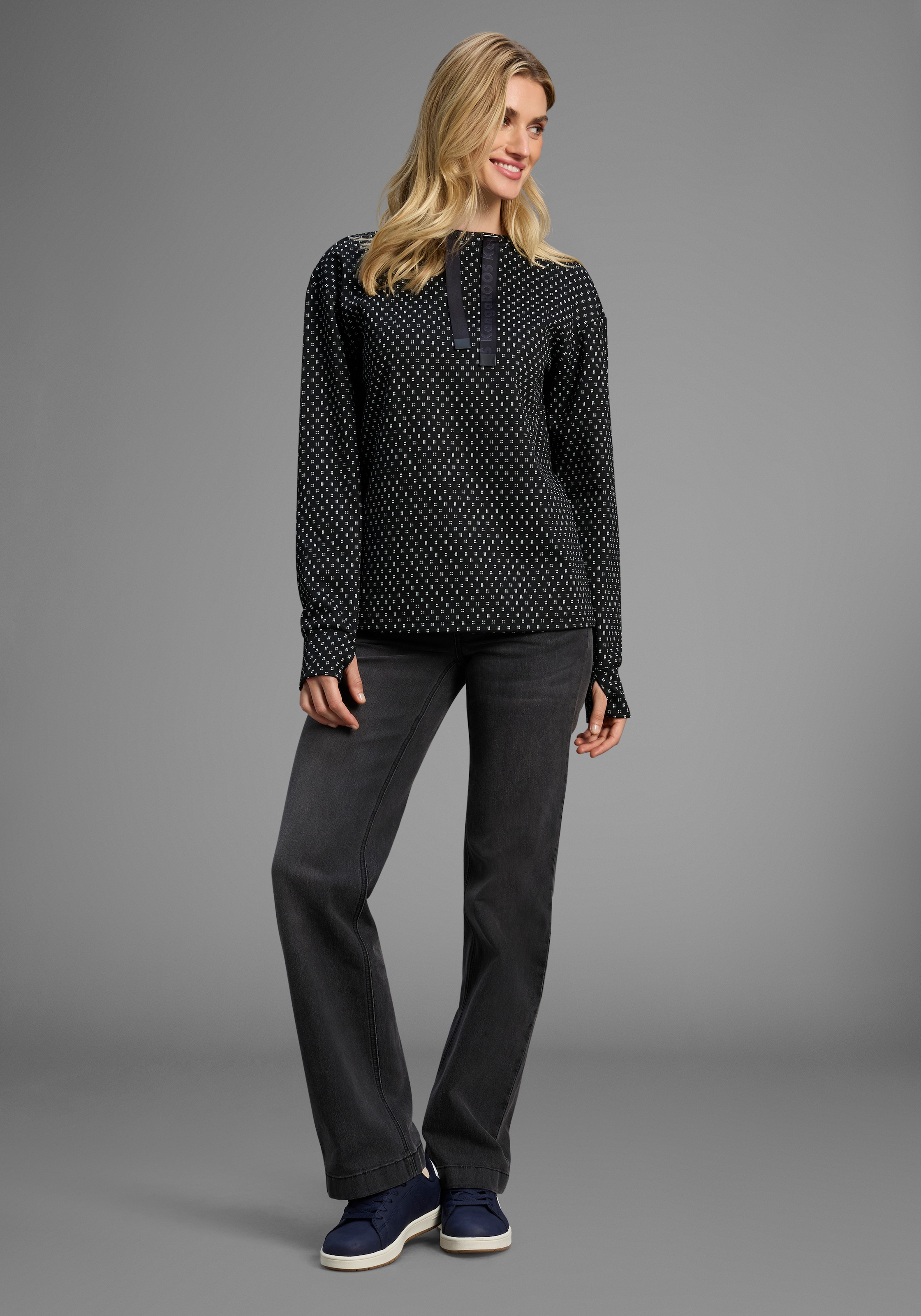 KangaROOS Sweatshirt in strukturiertem Material mit Turtleneck