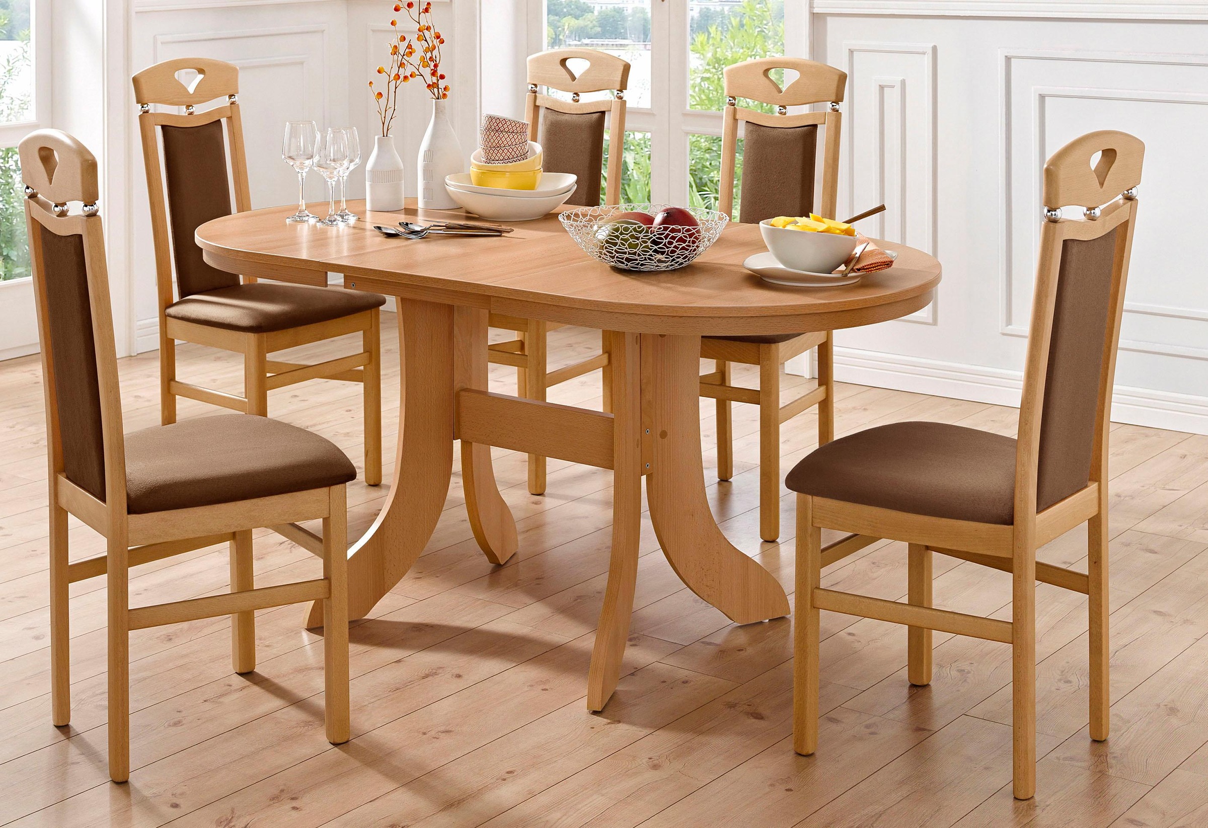 Home affaire Esszimmerstuhl »Berta Küchenstuhl«, (Set), 2 St., Microfaser, günstig online kaufen