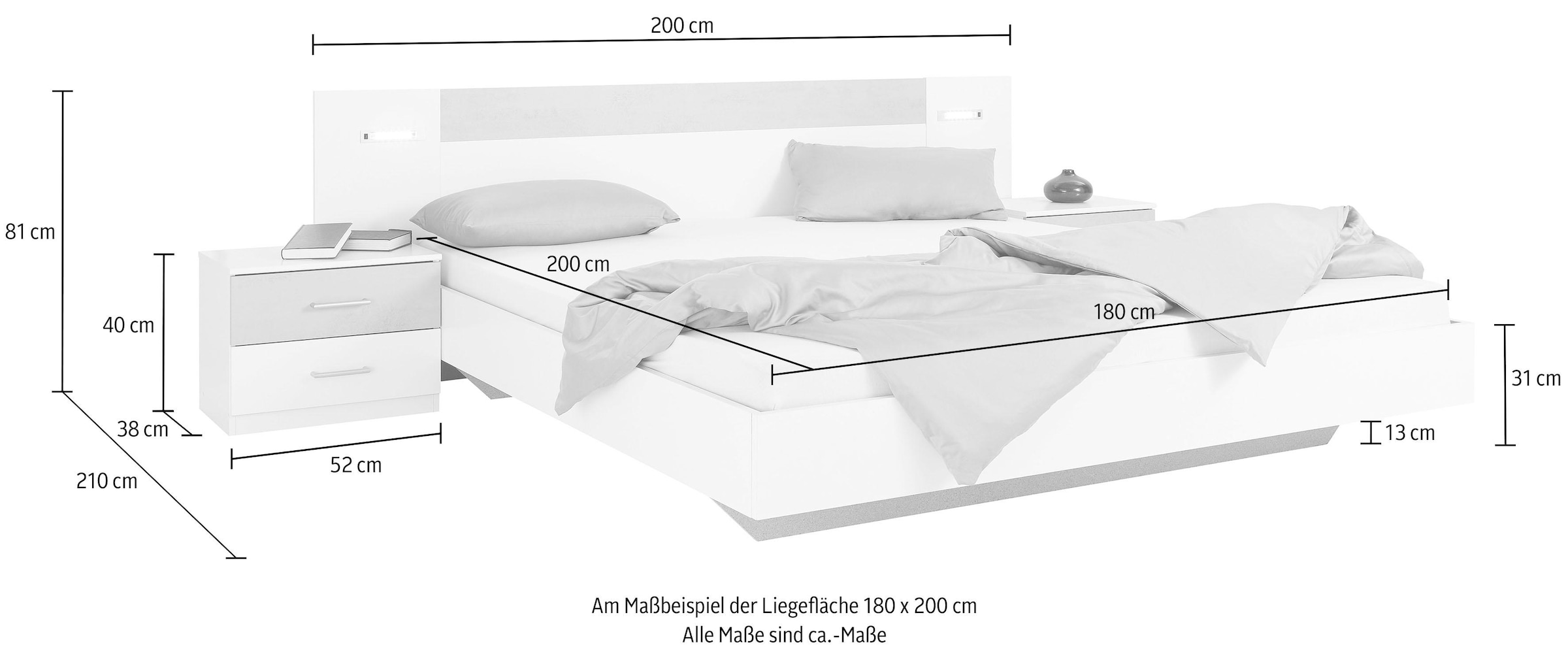 12. Bild von Wimex Bettanlage »Angie«, (Set, 3 St.)