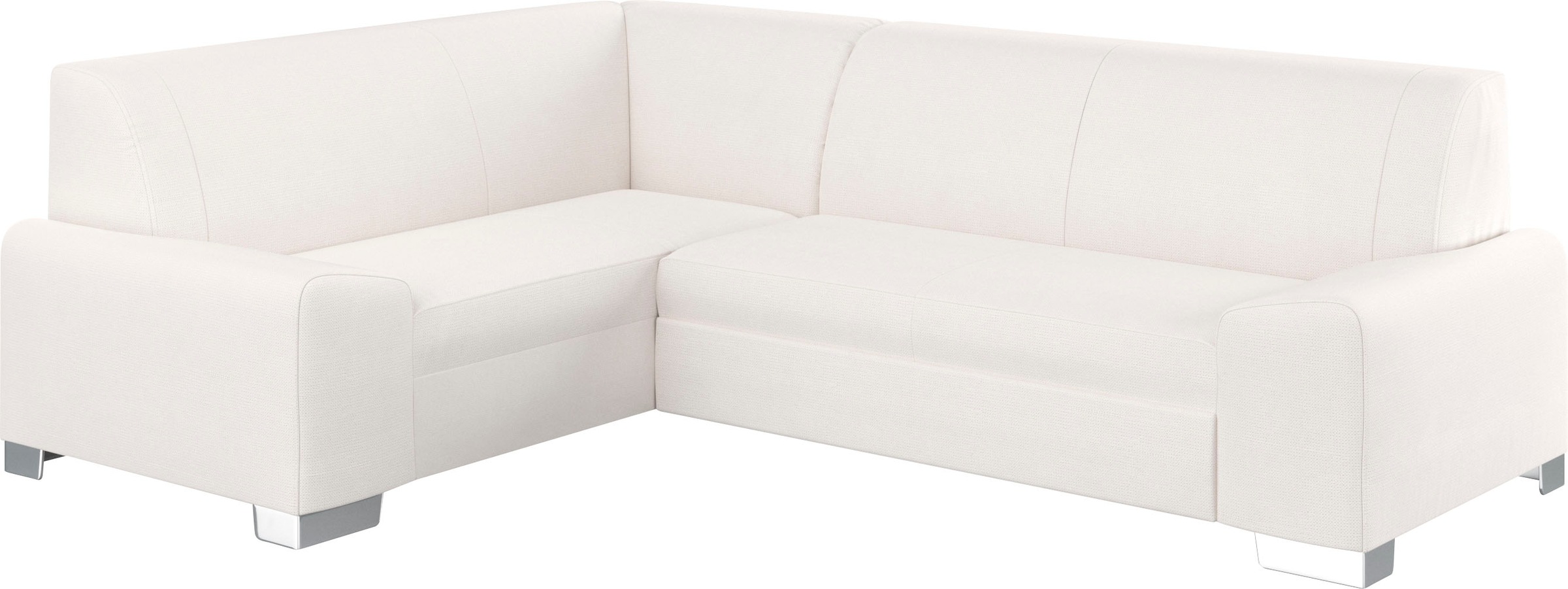 DOMO collection Ecksofa »Anzio in kubischer Formensprache, flache Armlehnen, L-Form«, Wahlweise mit Bettfunktion und Federkern für hohen Sitzkomfort