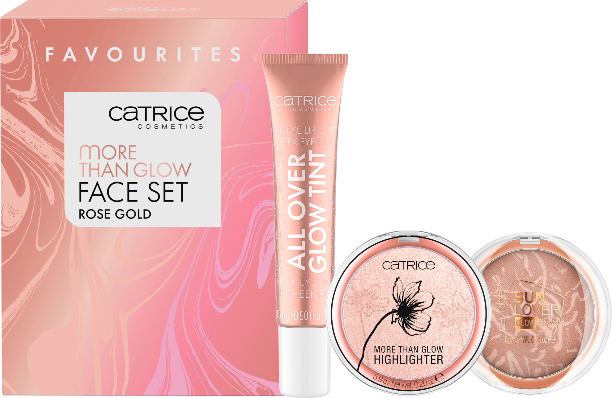 Catrice Make-up Set »More Than Glow Face Set Rose Gold«, (Set, 3 tlg.)