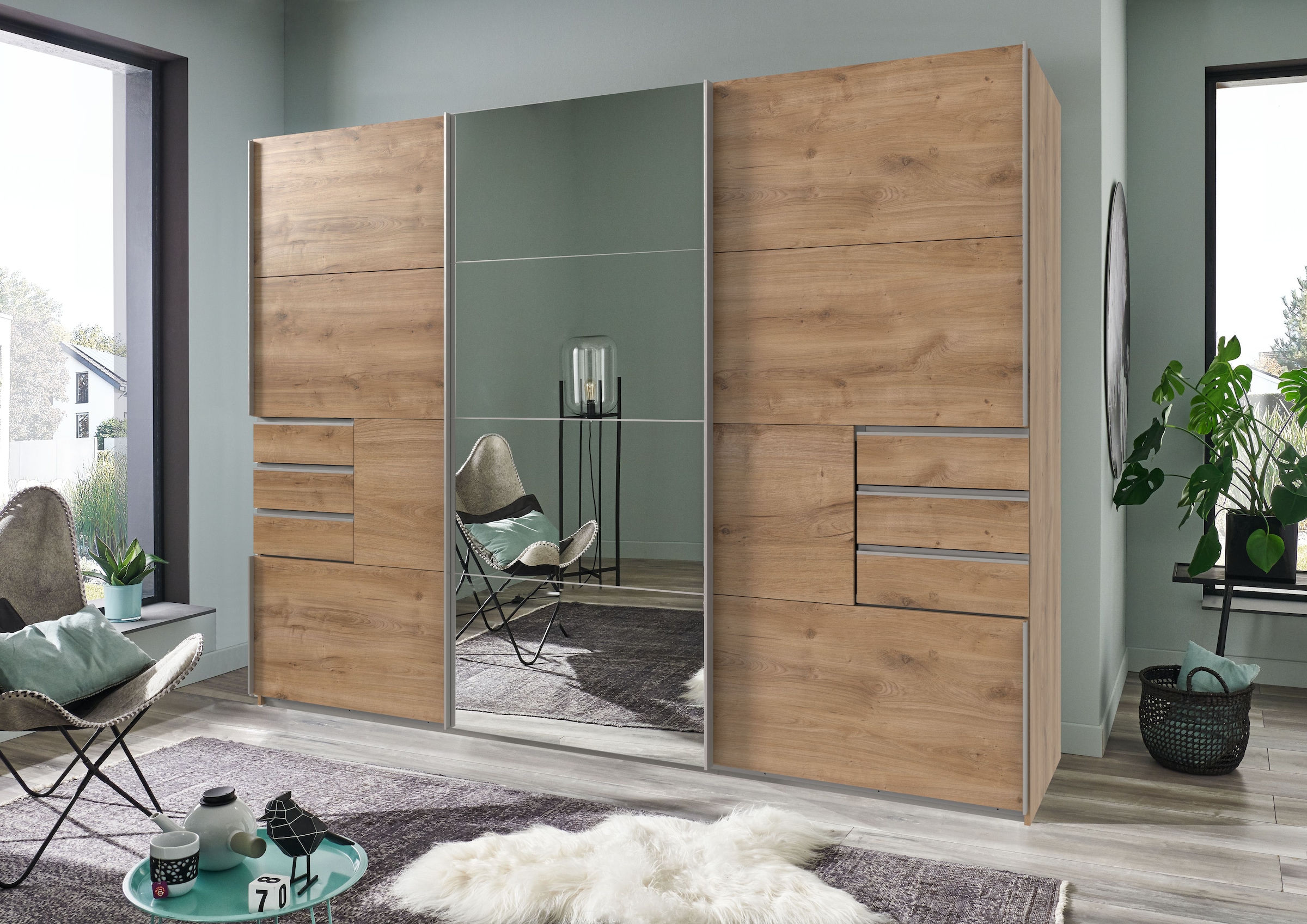 Wimex Schwebetürenschrank »Saigon«, mit Spiegeltür, 3 Türen, 270cm breit
