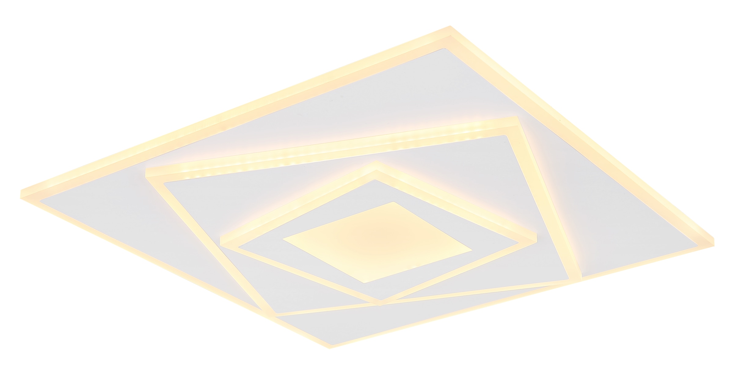 GLOBO LIGHTING LED Deckenleuchte »HORNI« LED-Modul 1 Stk. Warmweiß Deckenlampe/ LxBxH: 400x400x54mm/Wohnzimmer/Schlafzimmer/modern