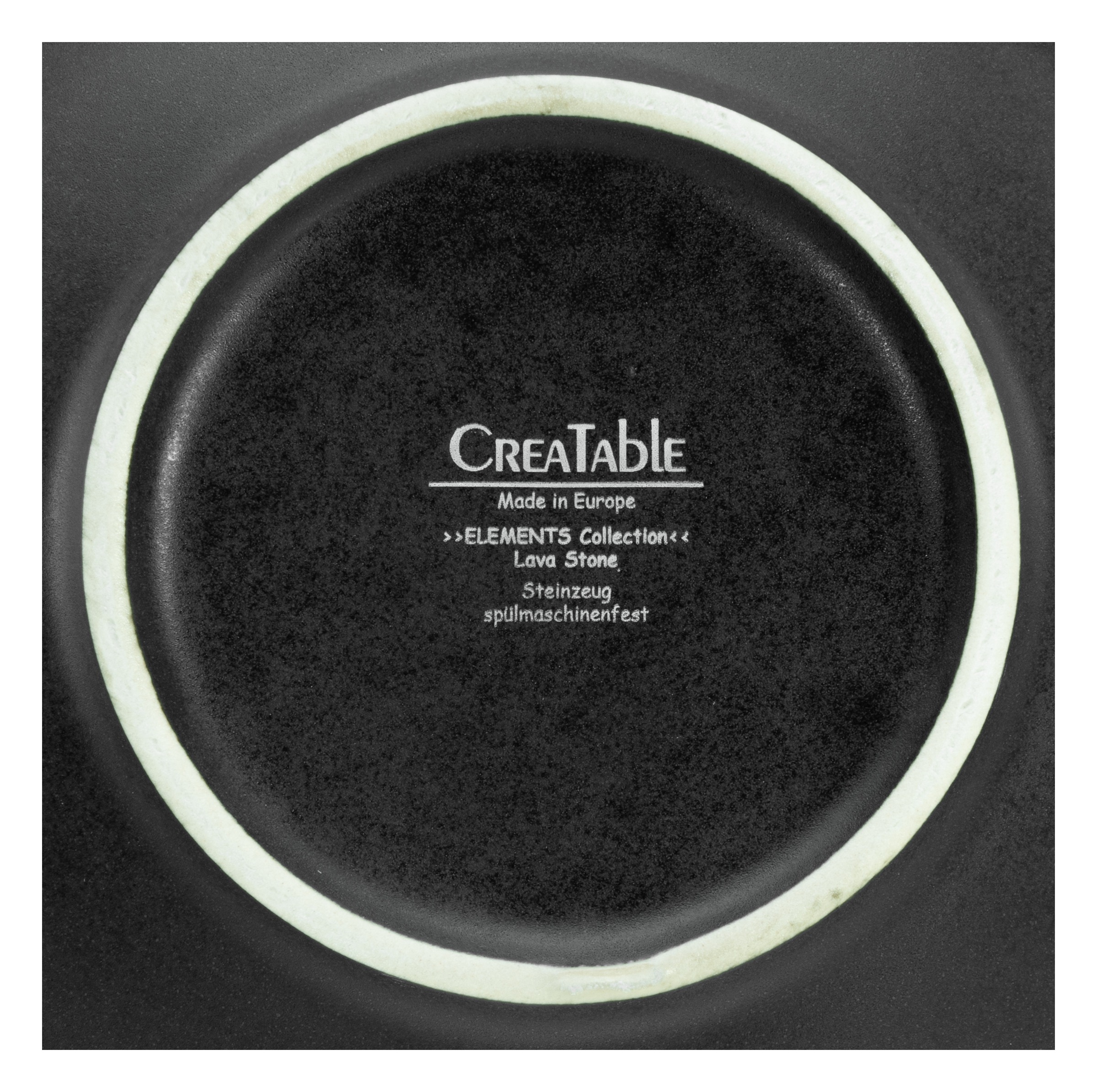 CreaTable Pastateller »Lava Stone Black, Pasta Gourmetteller Set 2-tlg«, (Set, 2 St.), Seidenmatte Glasur