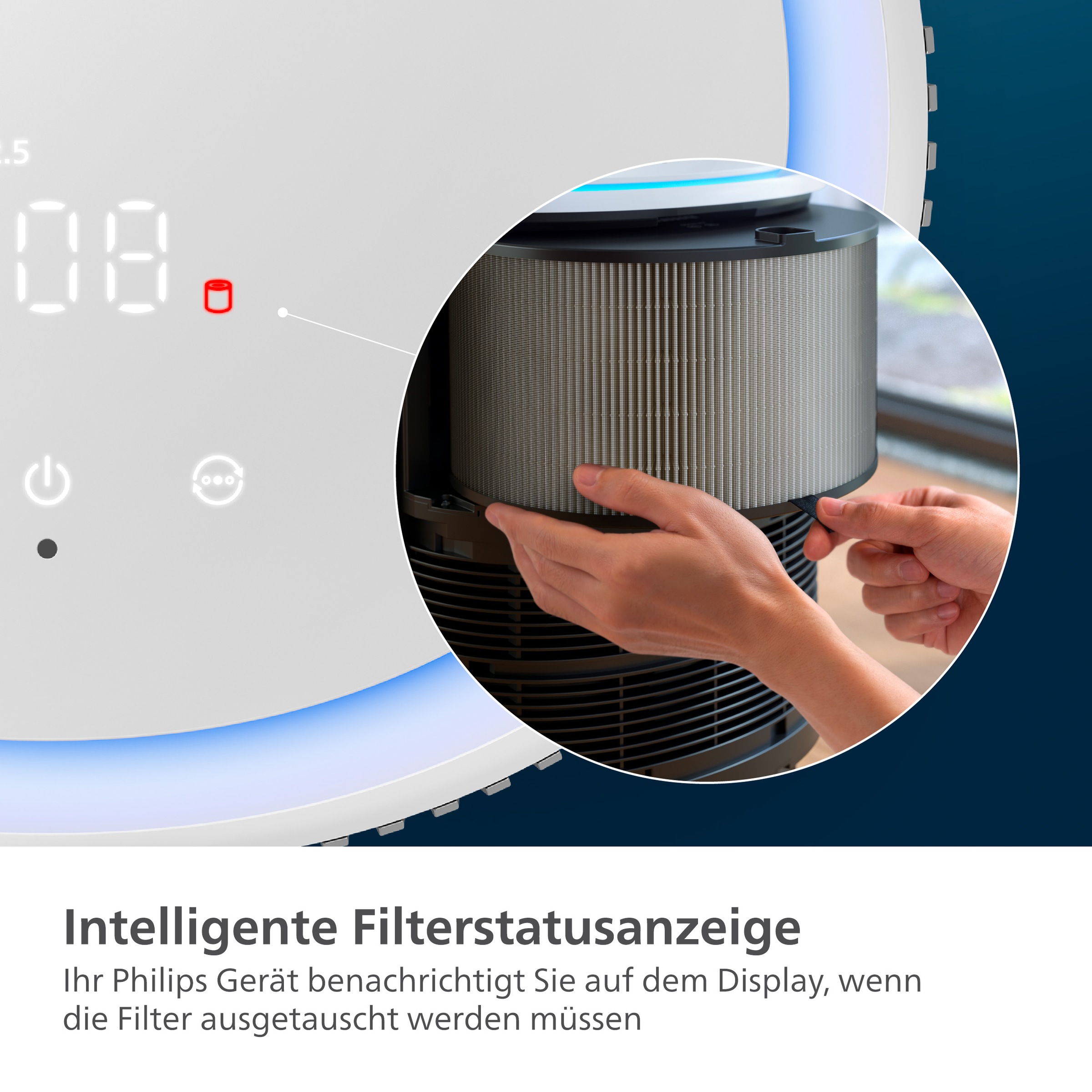 Philips Ersatzfilter »FY3200/30 HEPA NanoProtect Filter«, (2 tlg.), bis zu 1 Jahr verwendbar, 2 Filter im Lieferumfang